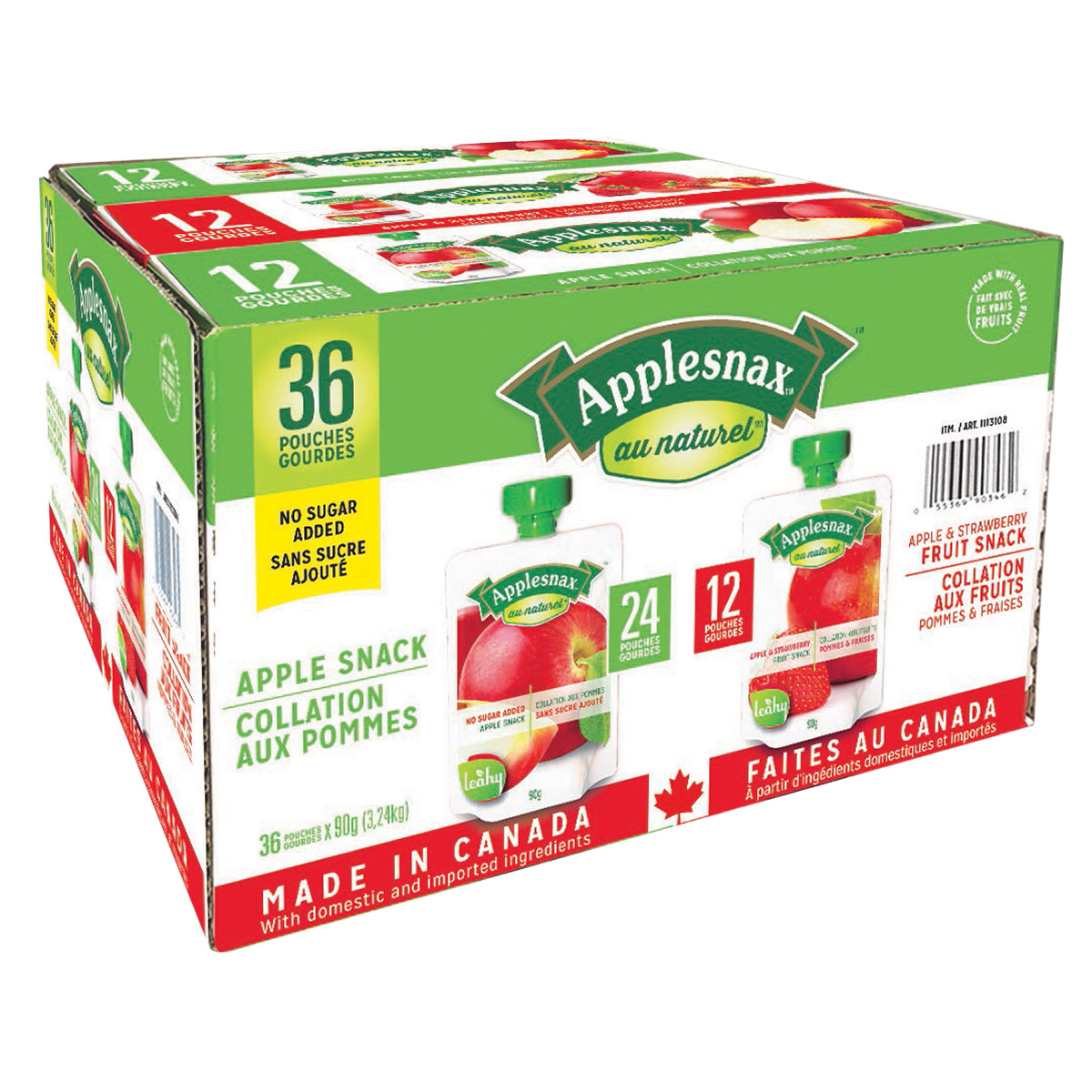 Applesnax Assorted Apple Snack, 36 × 90 g