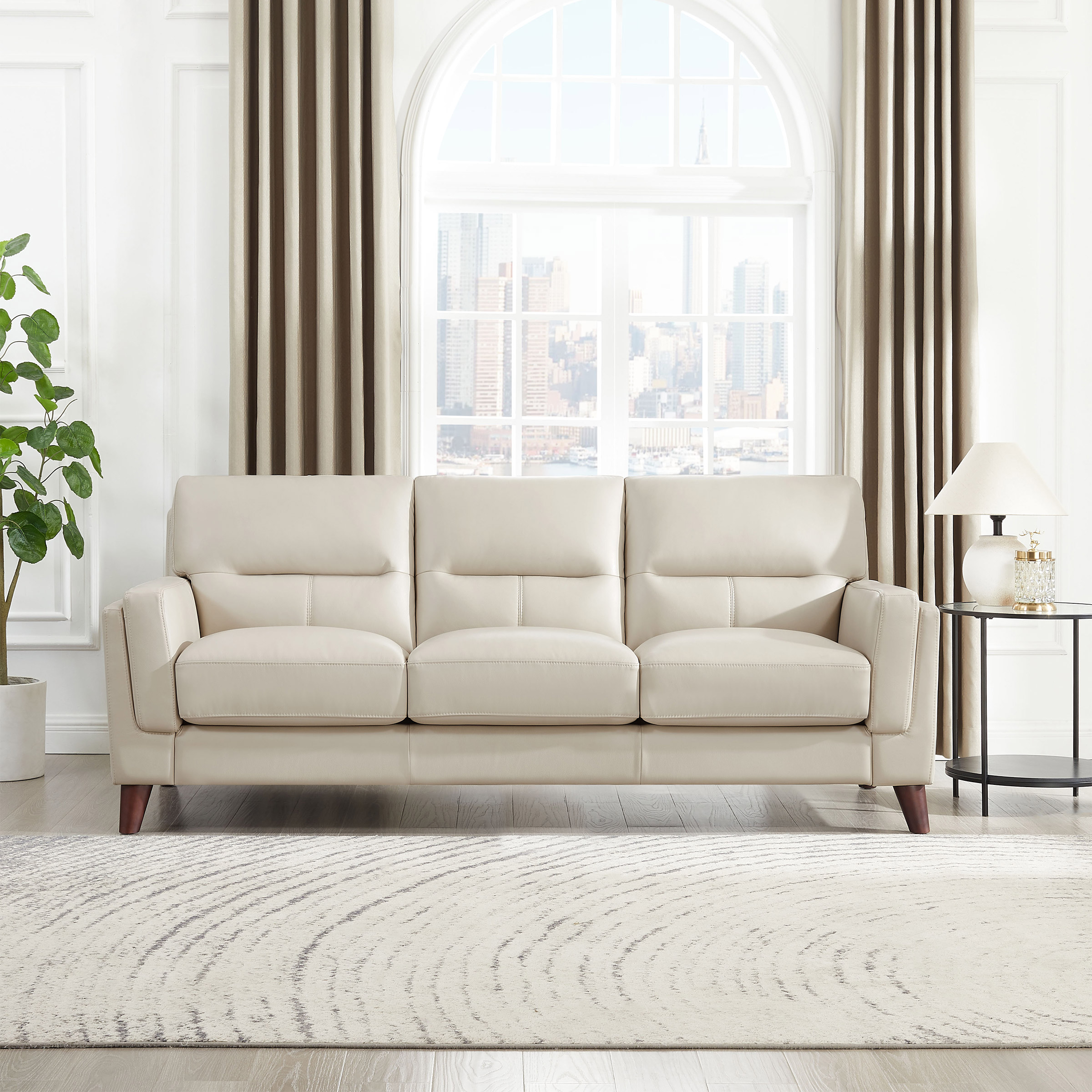 Prospera Home Tampa Top Grain Leather Sofa