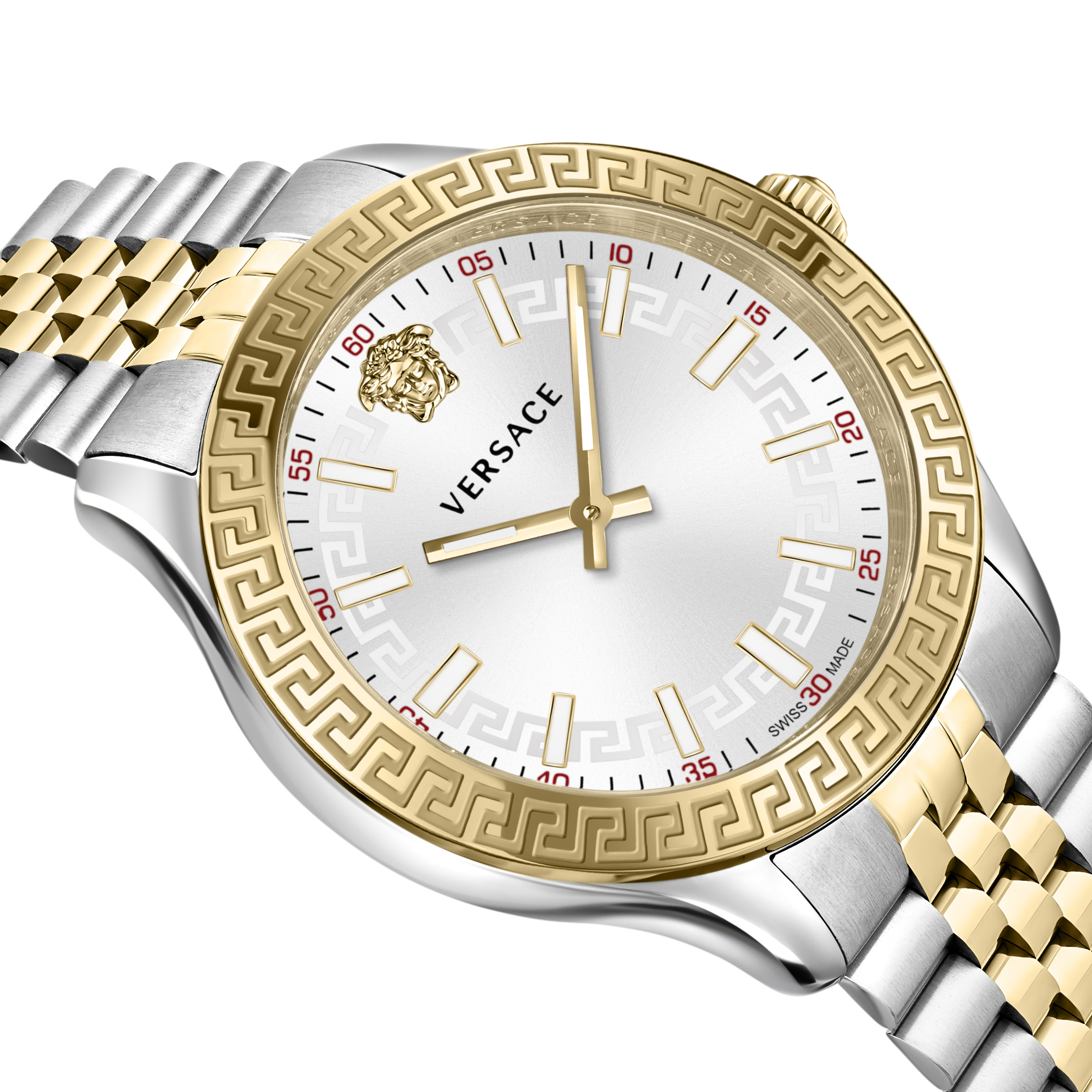 Versace Hellenyium Two Tone Stainless Steel Quartz Women display picture 1