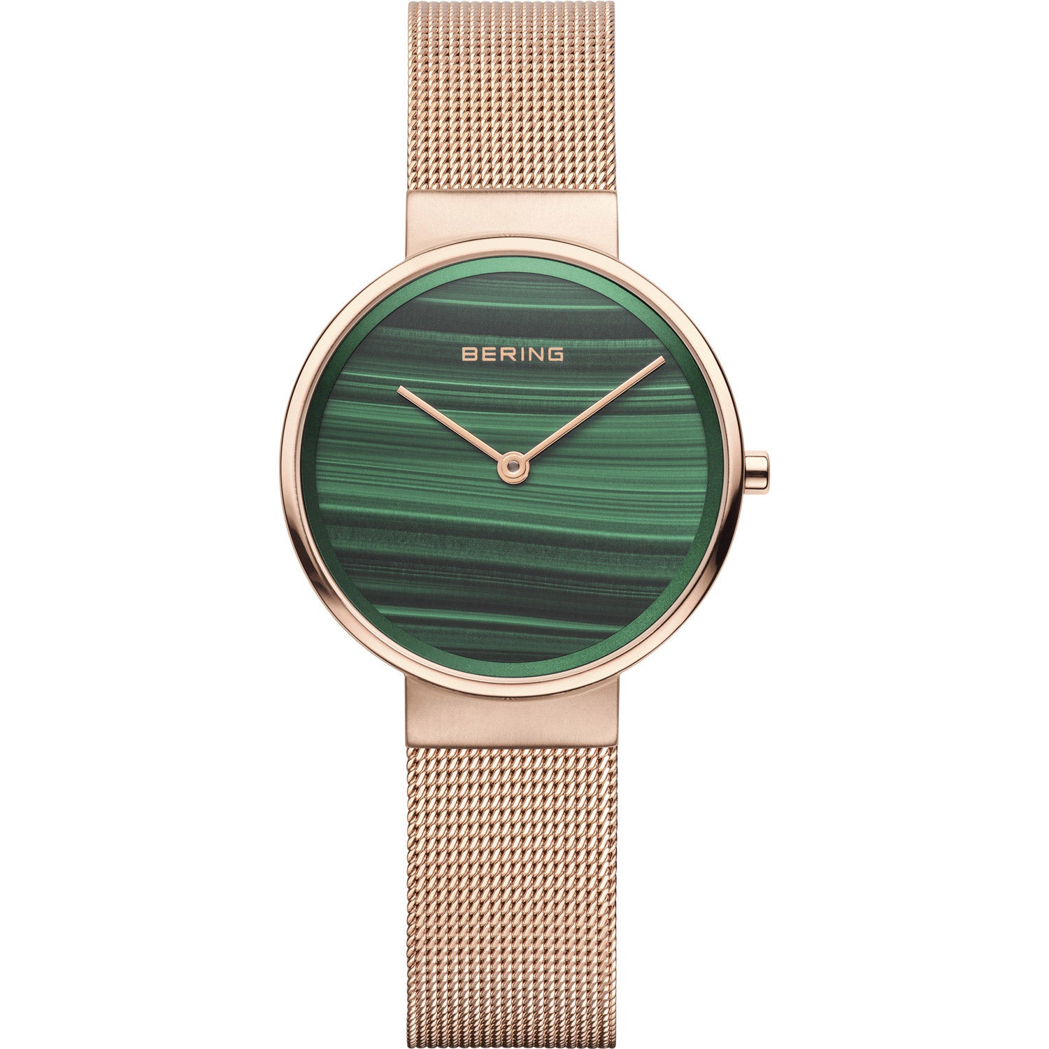 Bering Women Watch‎ Wristwatch Classic Collection Polished Rose Gold - 17031-363 BERING Classic Mesh Band Blue Dial Rose Gold | Mercari main image 2