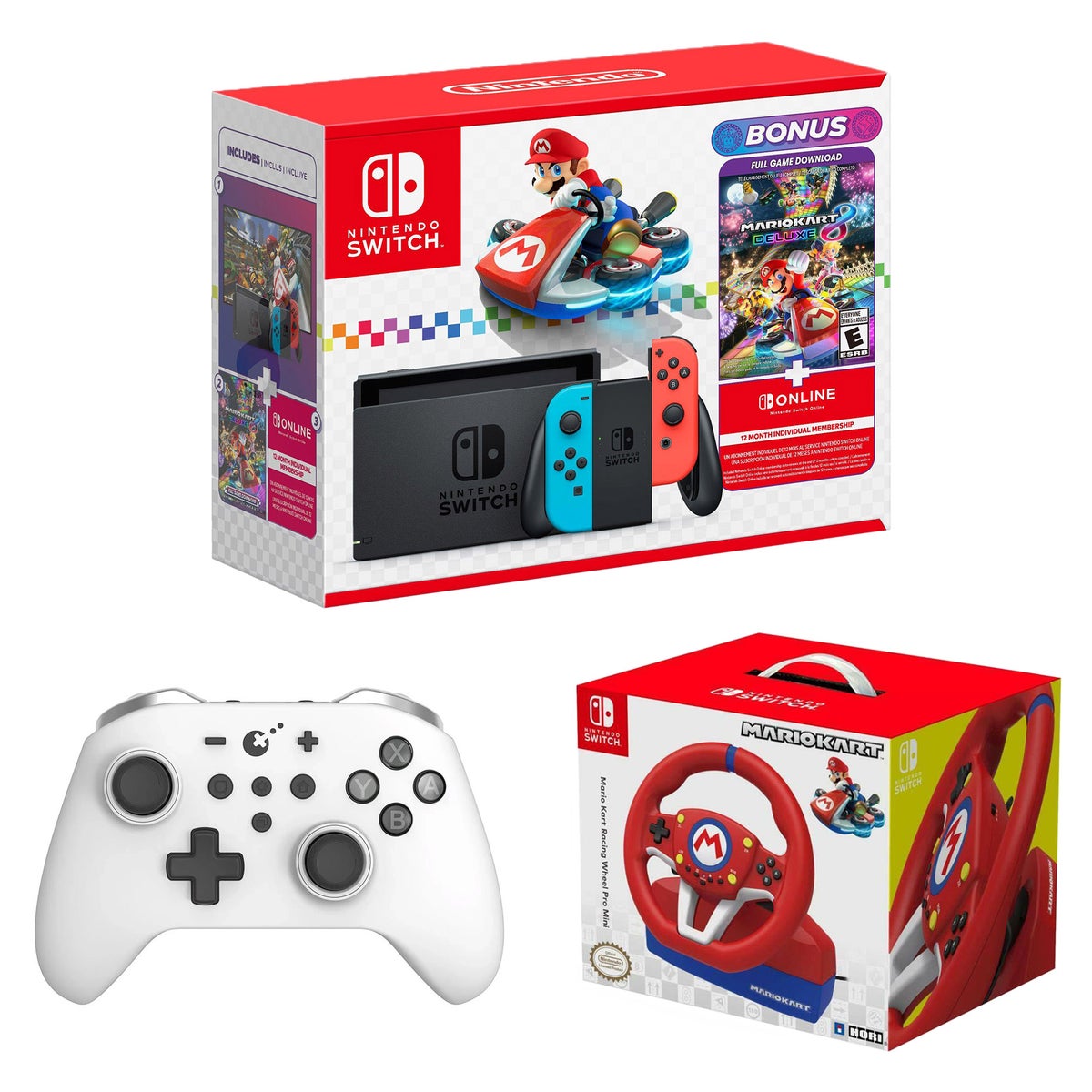 Nintendo Switch MarioKart 8 Deluxe & Accessories Bundle | Costco Nintendo Switch MarioKart 8 Deluxe & Accessories Bundle | Costco
