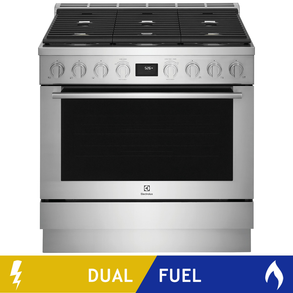 Electrolux 36 in. Stainless Steel Duel-Fuel Freestanding Range with True Convection