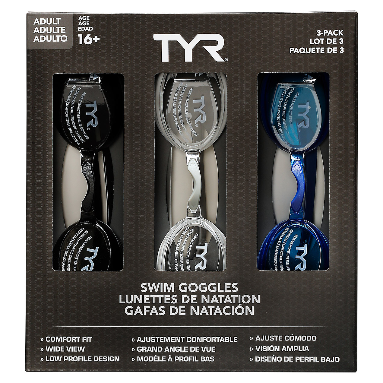 TYR Adult Swim Goggle 3-pack | Costco