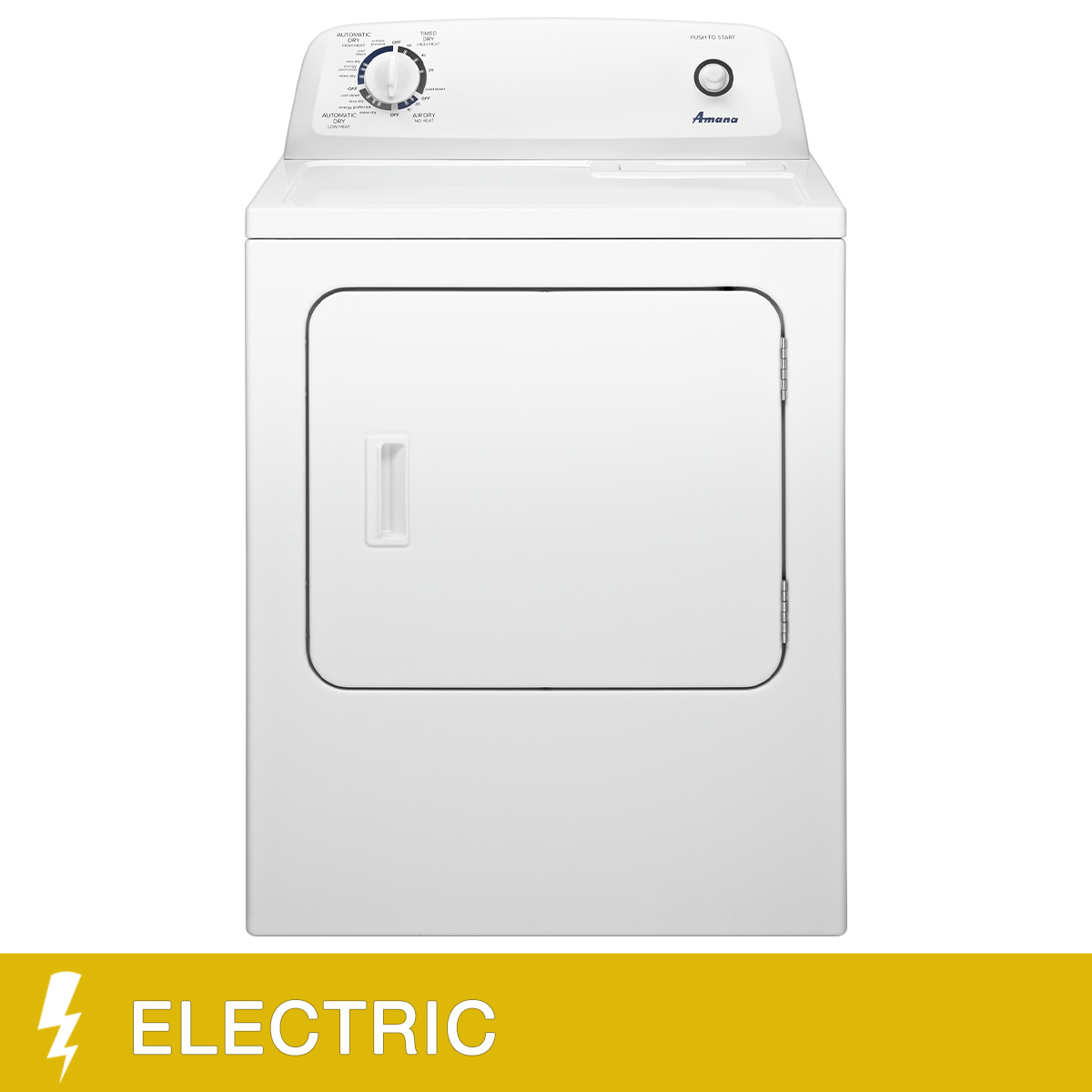 Amana 6.5 cu ft. White Electric Dryer with Automatic Dryness Control