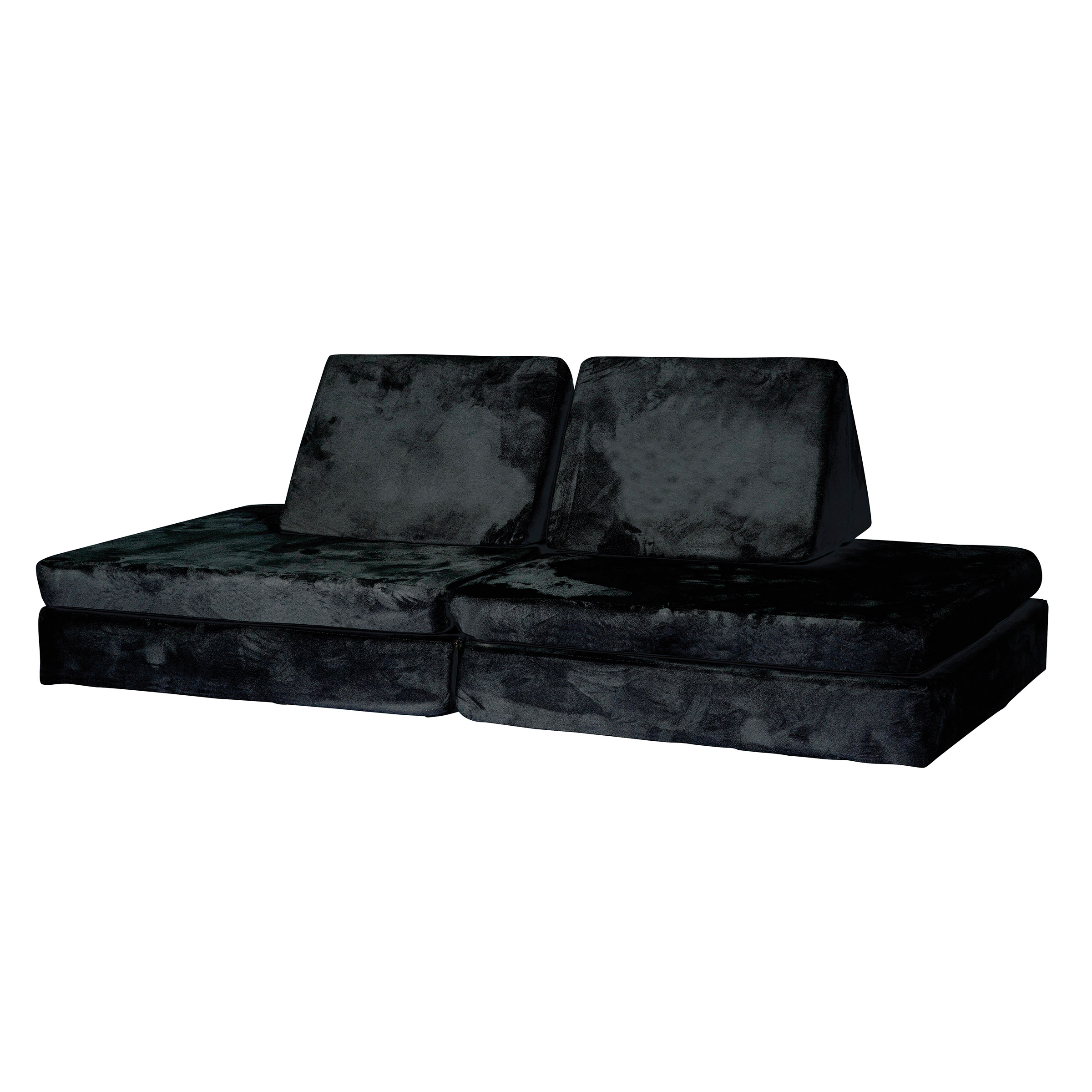 Huddle Kid's Modular Foam Couch, Black