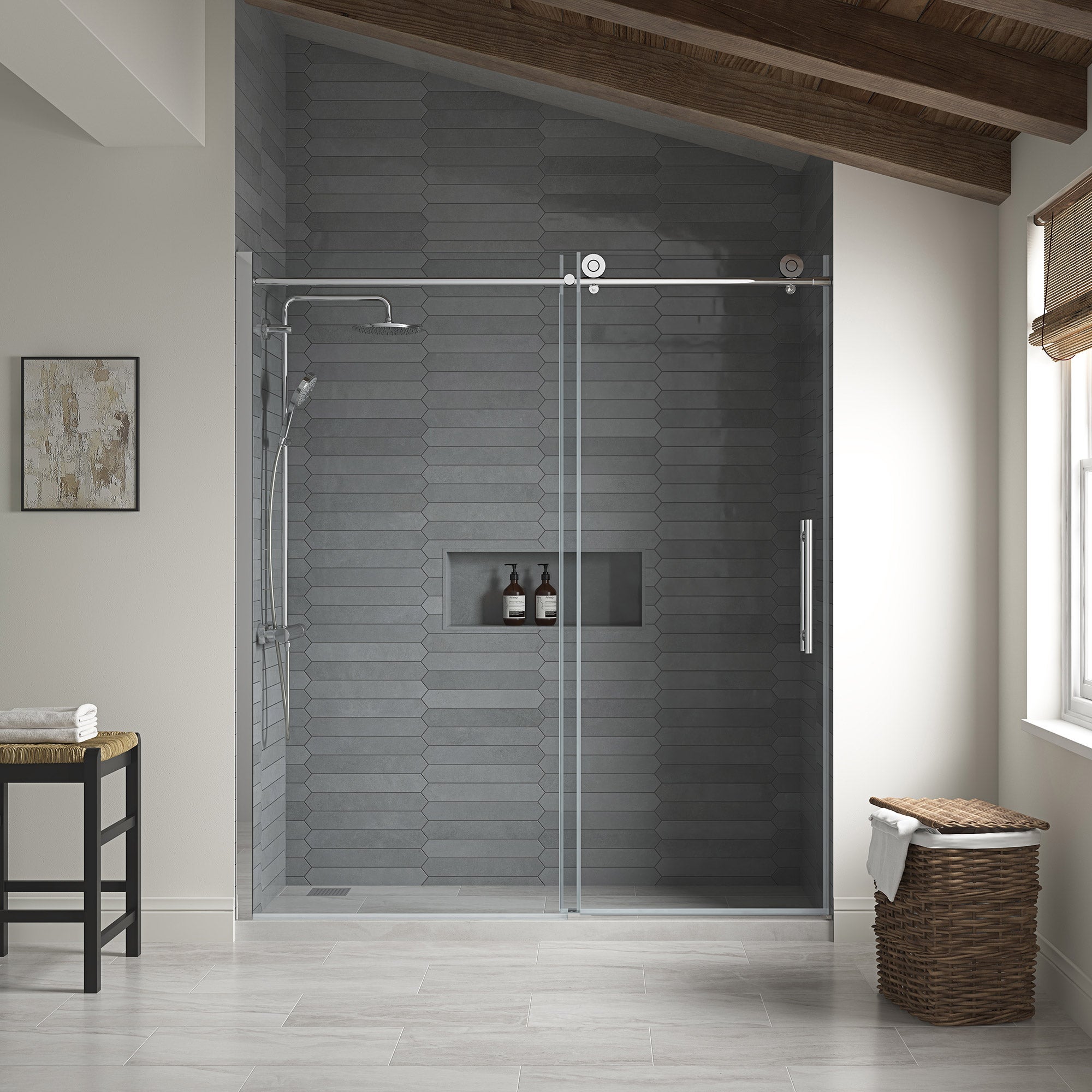 OVE Decors Renfrew Frameless Soft-close Sliding Shower Door