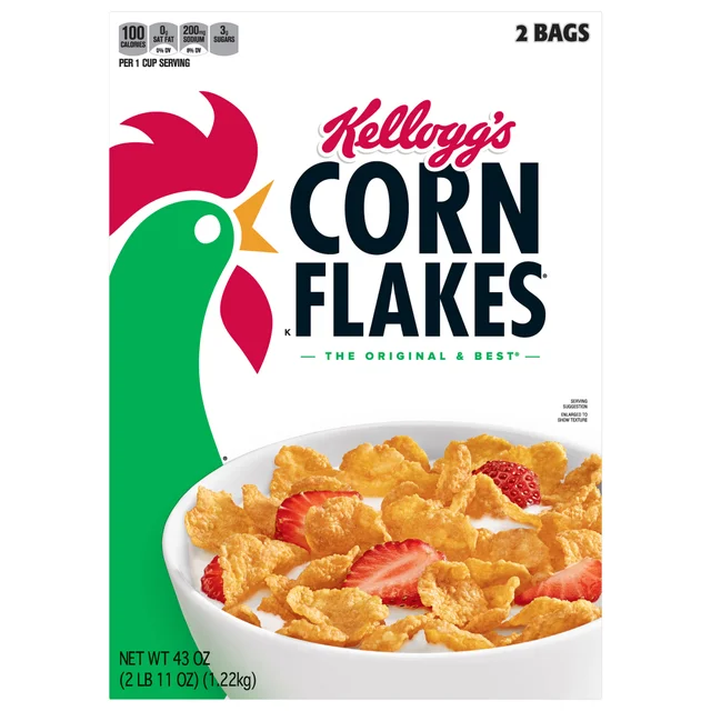 Kellogg's Corn Flakes Cereal, 43 oz