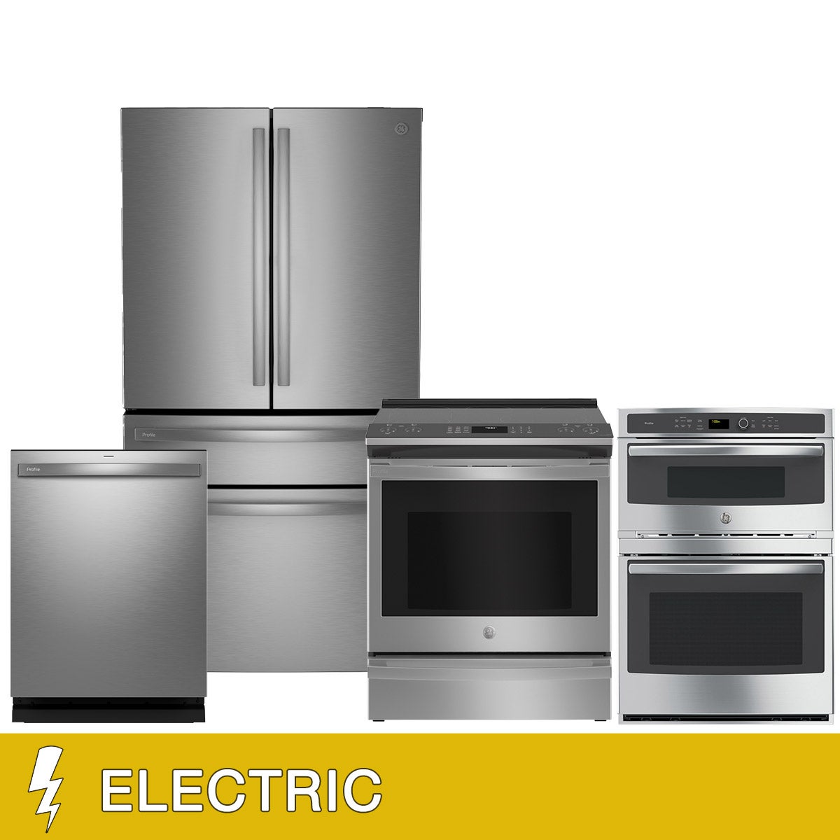 GE Profile 4-Piece ELECTRIC Kitchen Package with 28.7 cu. ft GE Profile 4-Piece ELECTRIC Kitchen Package with 28.7 cu. ft