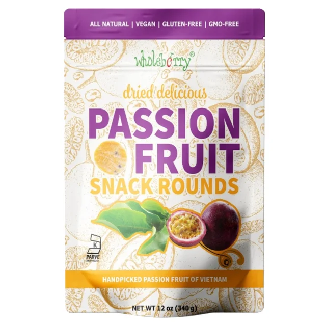 WHOLE BERRY PASSION FRUIT ROUNDS 12 OUNCE BAG