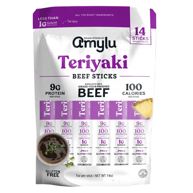 AMYLU TERIYAKI BEEF STICKS 14/1 OZ