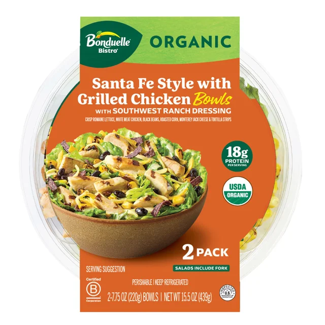 Bonduelle Organic Santa Fe Grilled Chicken Salad, 7.75 oz, 2-count
