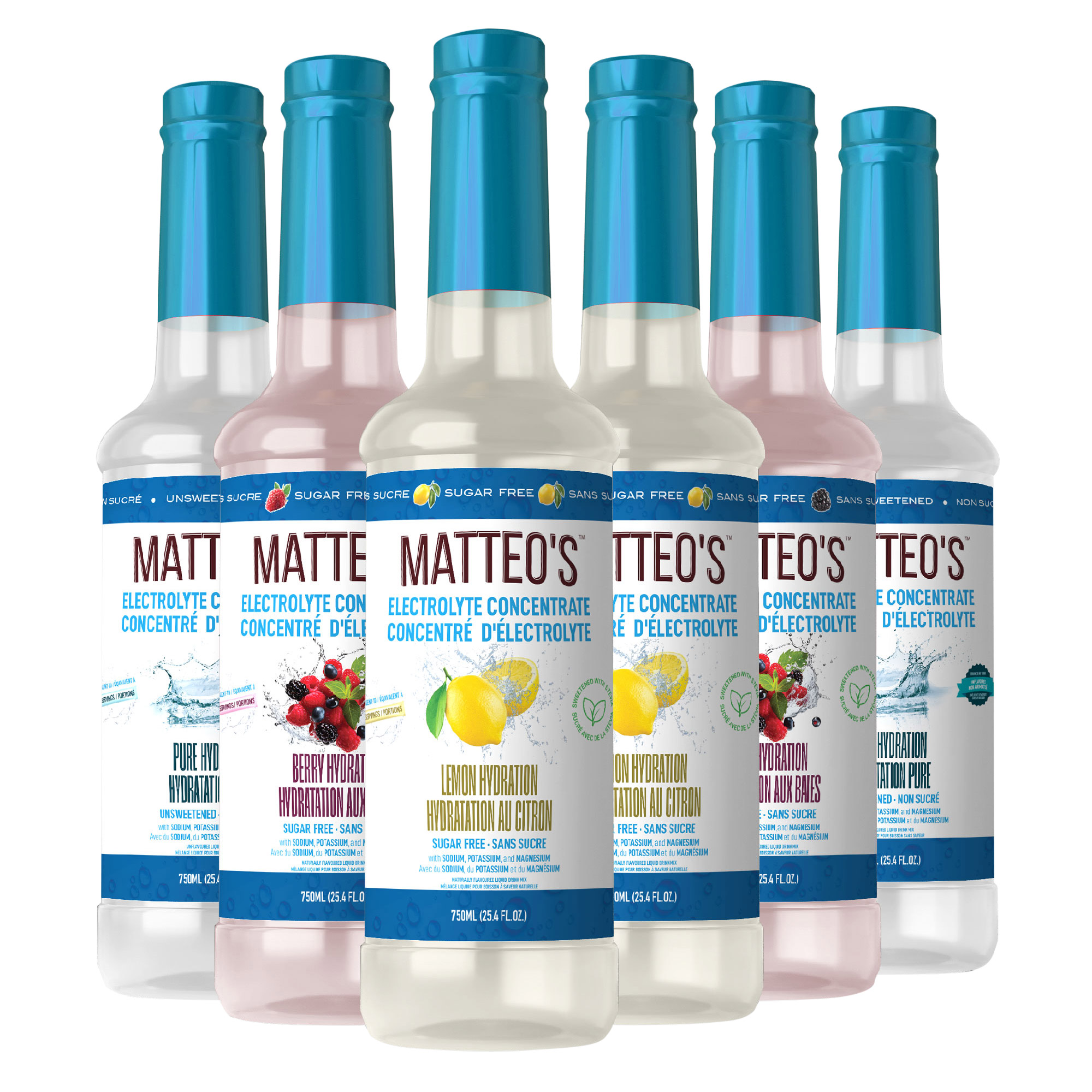 Matteo’s Liquid Electrolyte Concentrate Hydration Enhancer, 6 × 750 mL