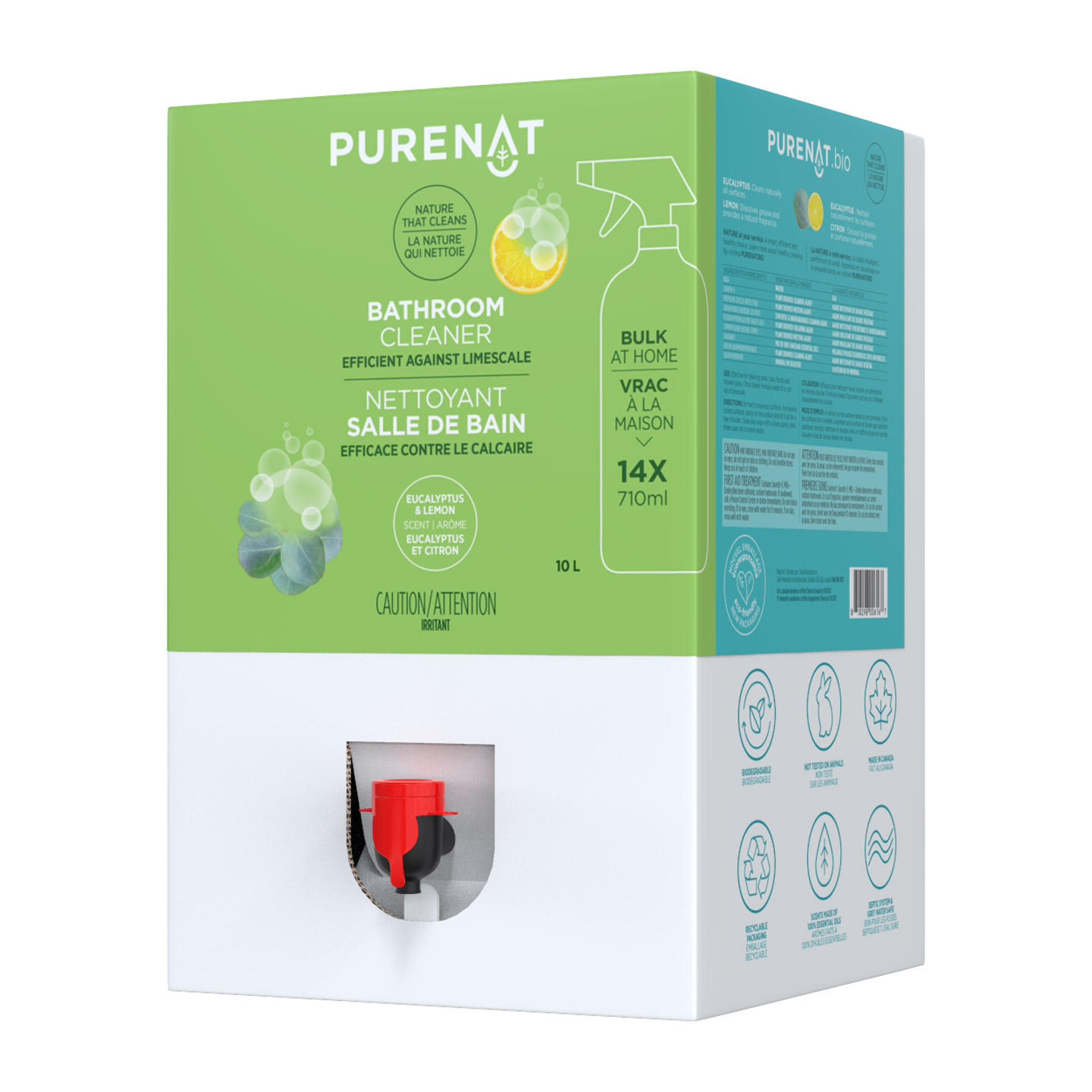 Purenat Bathroom Cleaner Bulk Refill 10L 