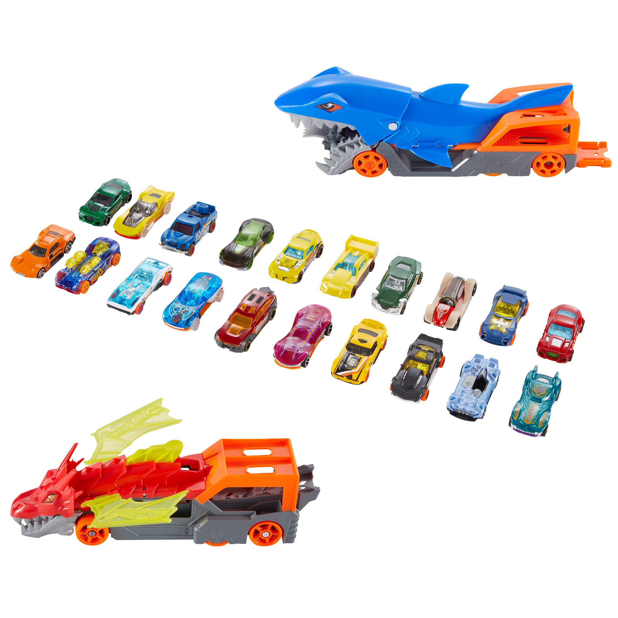 Hot Wheels City Battling Creature Transports with 20 Die-Cast Cars | Costco for Free Printable Hot Wheels Water Bottle Labels