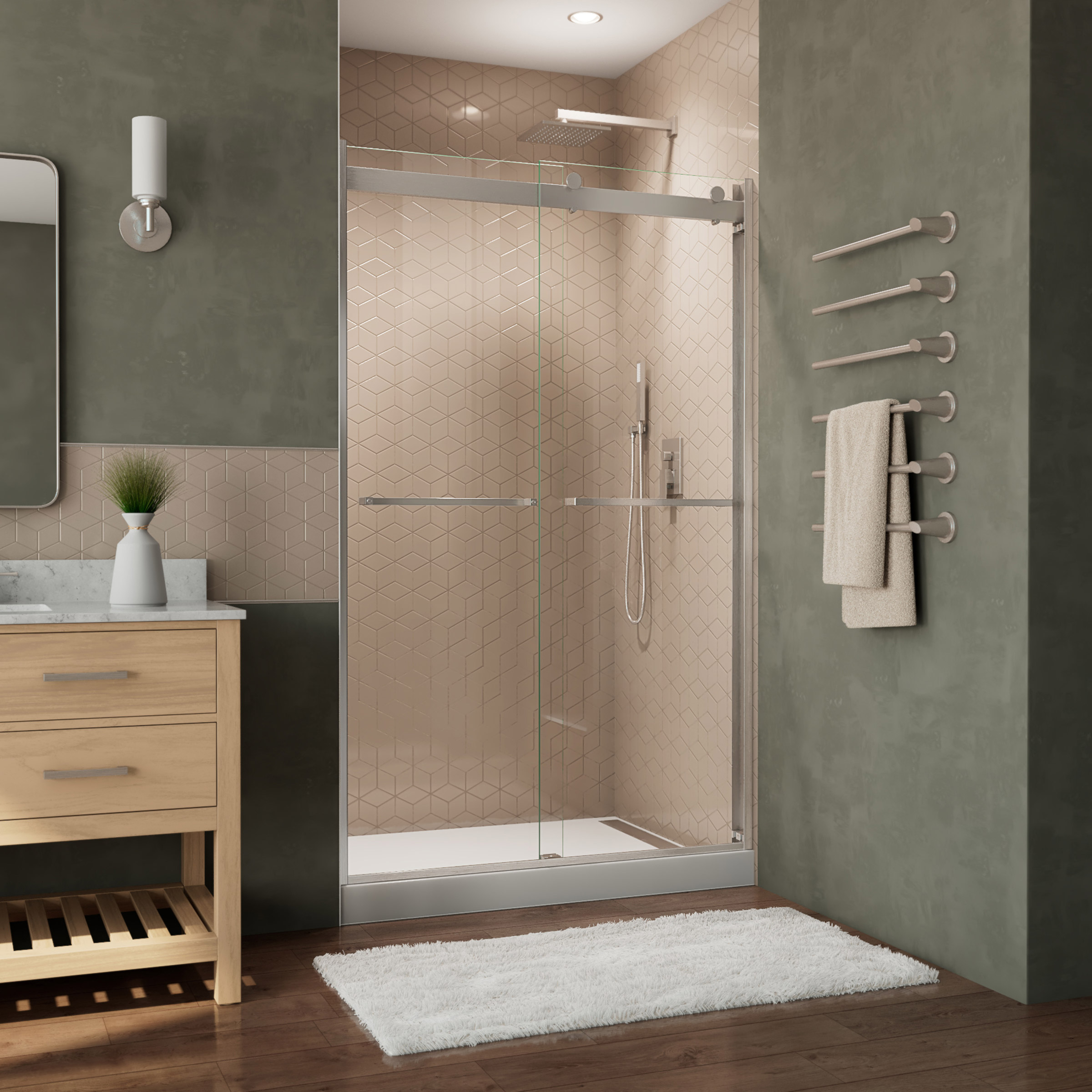 DreamLine Essence 48 in. × 76 in. Bypass Shower Door