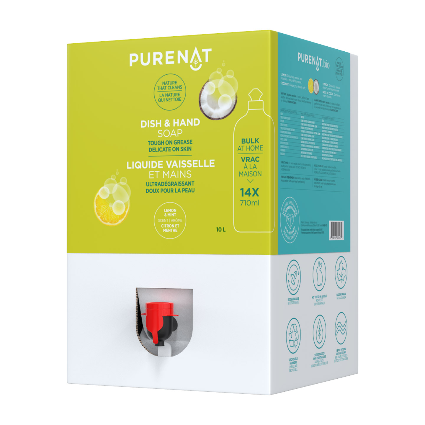 Purenat Dish and Hand Soap Bulk Refill 10L 