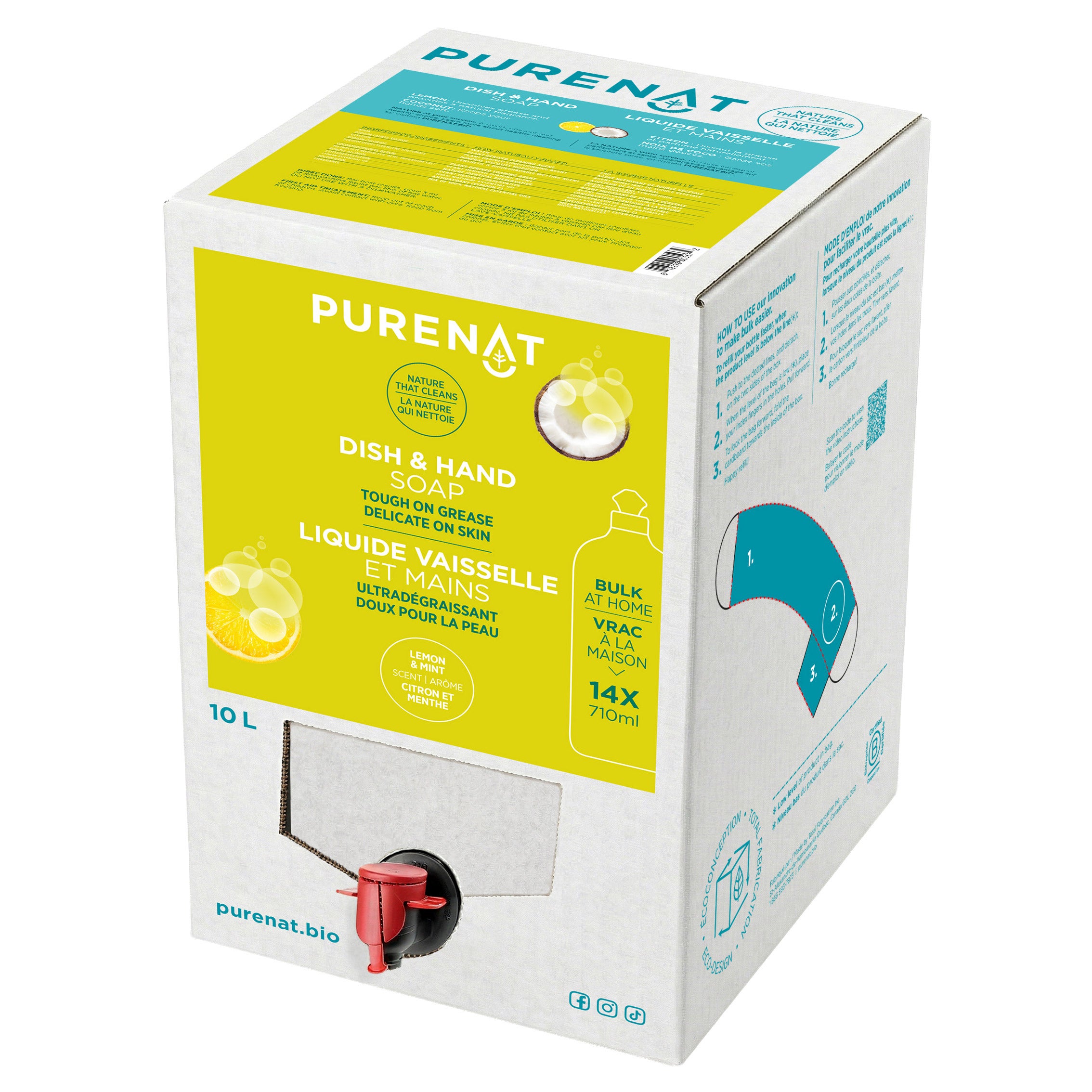 Purenat Dish and Hand Soap Bulk Refill 10L | Costco