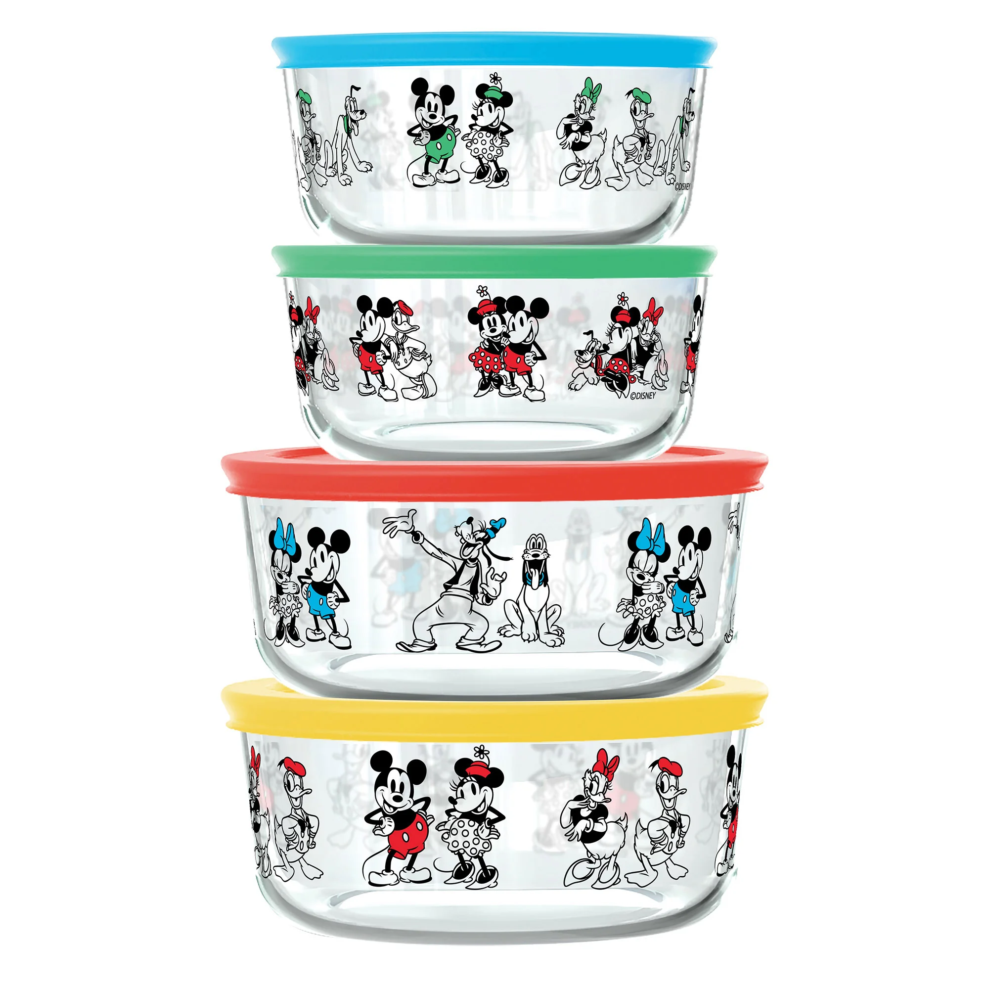 Pyrex 8-Piece Disney Mickey Mouse & Friends Decorated Food Storage