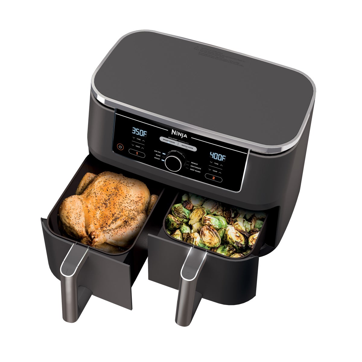 Ninja Foodi 6-in-1 10-qt. XL 2-Basket Air Fryer with Ninja Foodi 6-in-1 10-qt. XL 2-Basket Air Fryer with