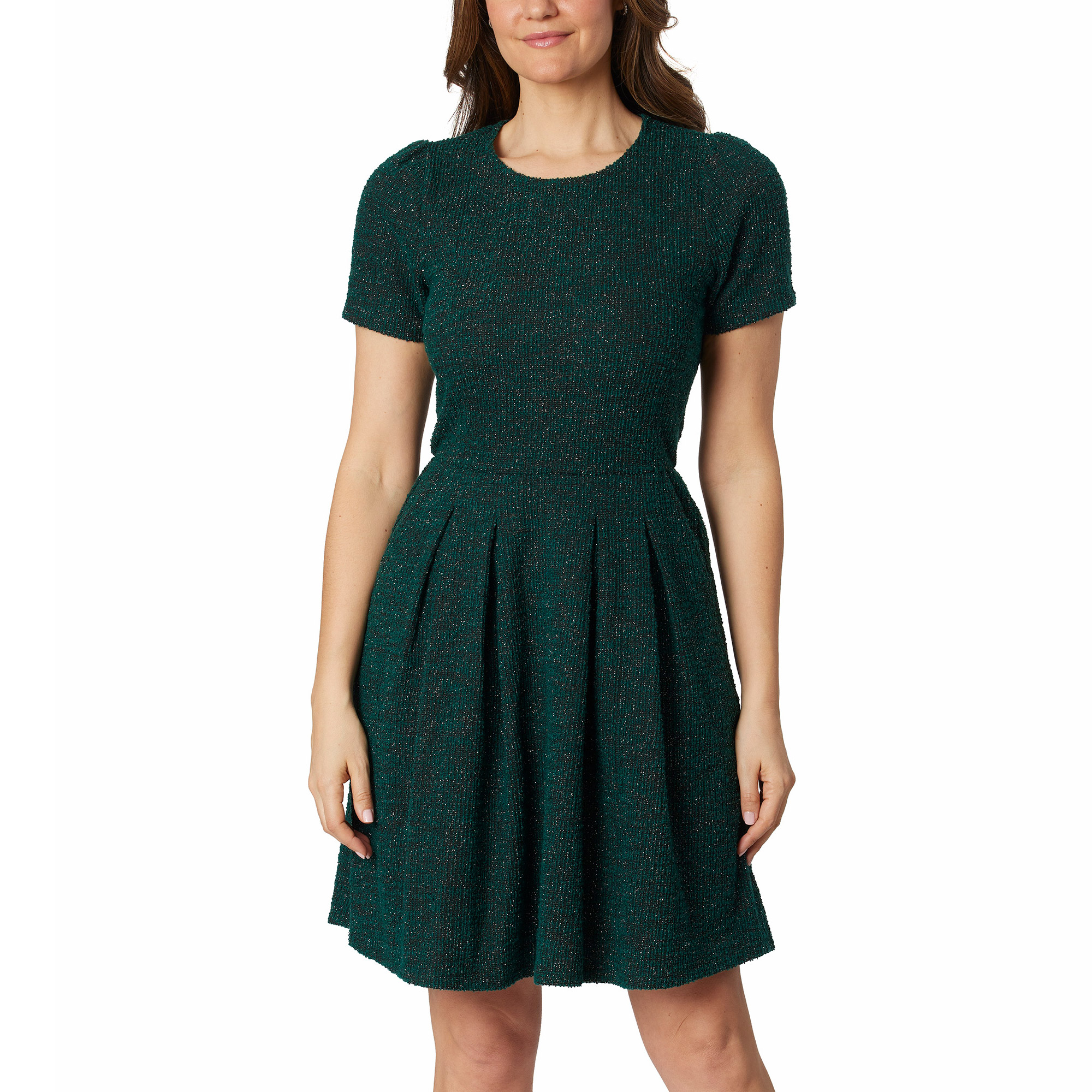 Draper James Lurex Knit Holiday Dress