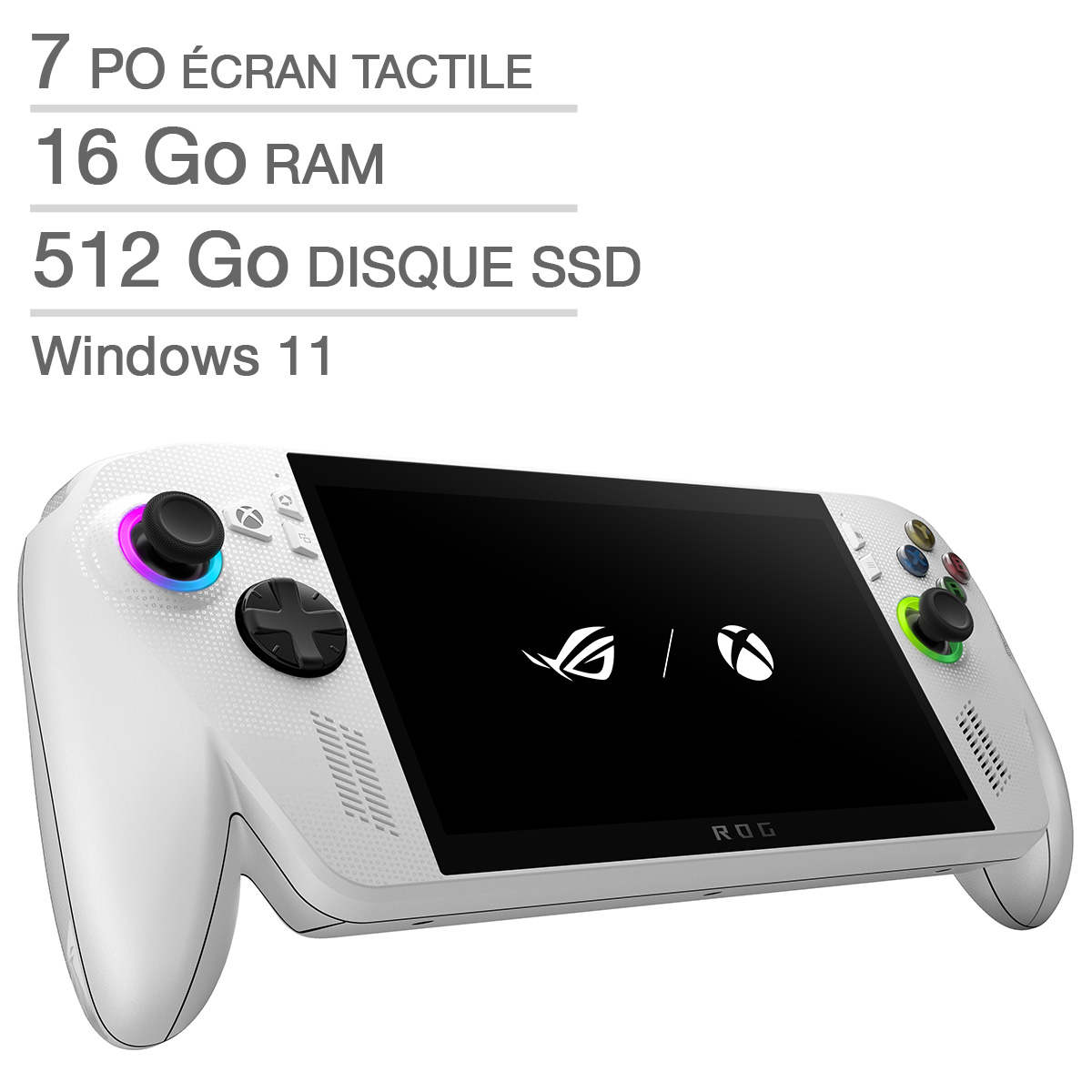 ASUS ROG XBOX Ally – Ordinateur portable de jeux écran tactile de 7 po, AMD Ryzen Z2 A – 16 Go RAM, 512 Go SSD