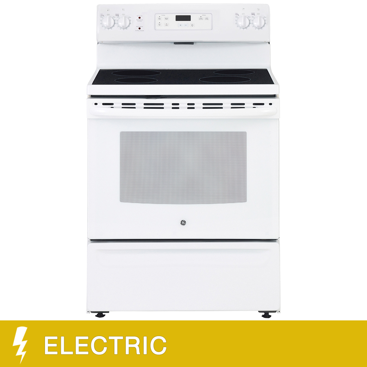 GE 30 in. 5.0 cu. ft. White Electric Range