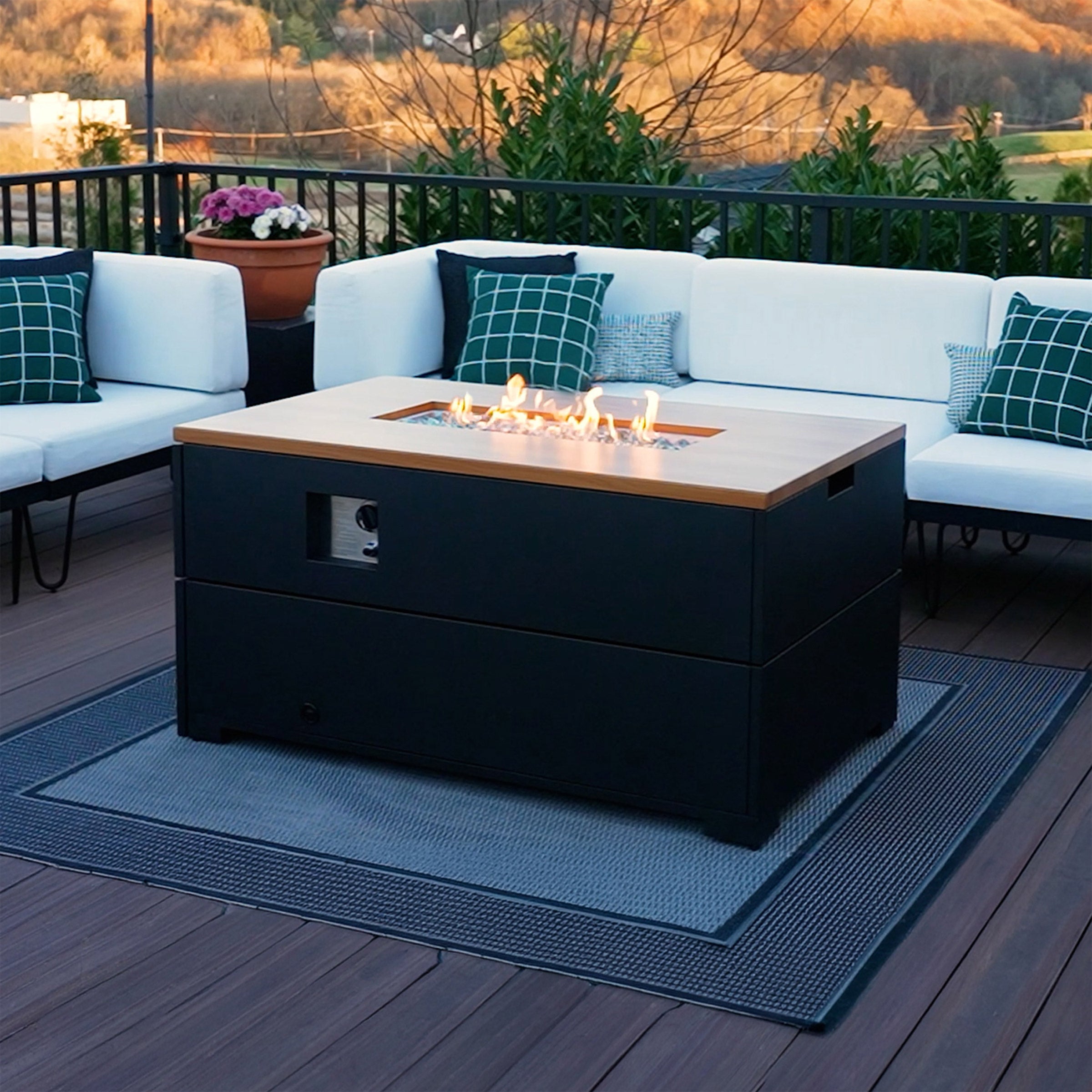 Sunbeam Brava Aluminum Fire Table | Costco