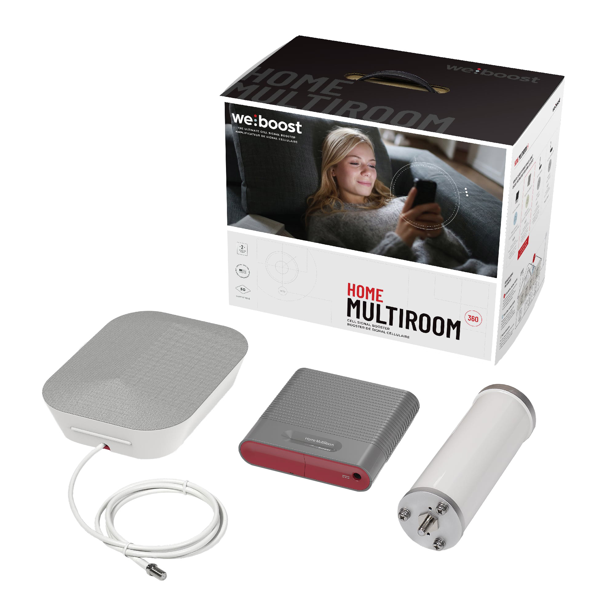 weBoost Home MultiRoom 360  65 dB Gain Cell Signal Booster