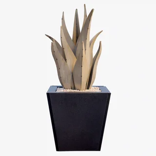 Snake Agave with Planter by Desert Steel