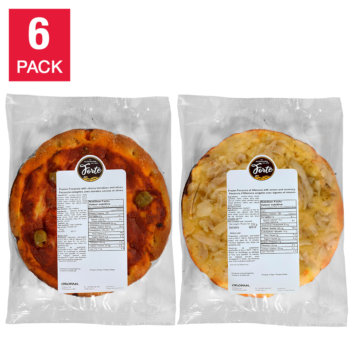 Altamura Focaccia Variety Pack, 12-pack