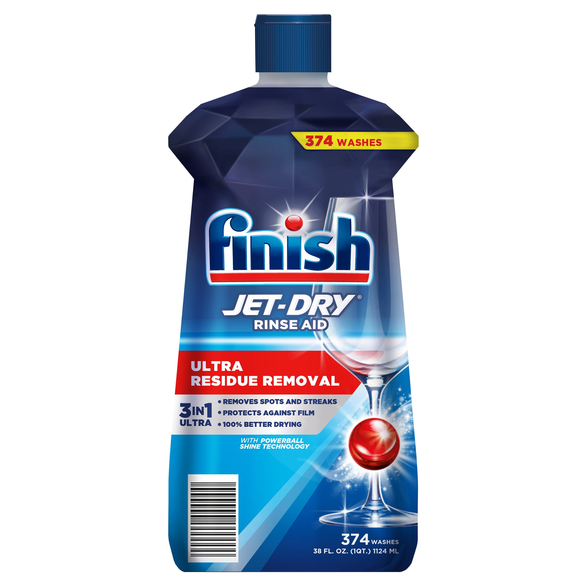 Finish Jet-Dry Ultra Dishwasher Rinse Aid, 38 fl oz