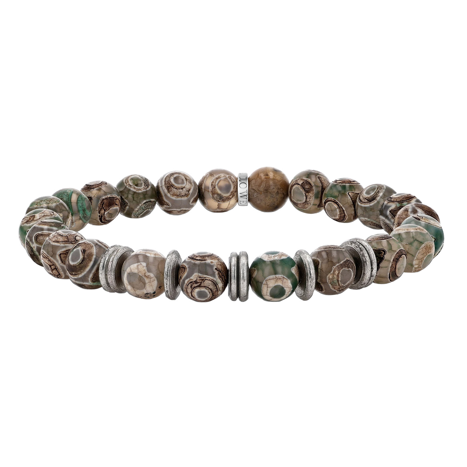 share spiritブレスレット Mr. Lowe by Sheryl Lowe Camo Tibetan Agate Beaded Bracelet with