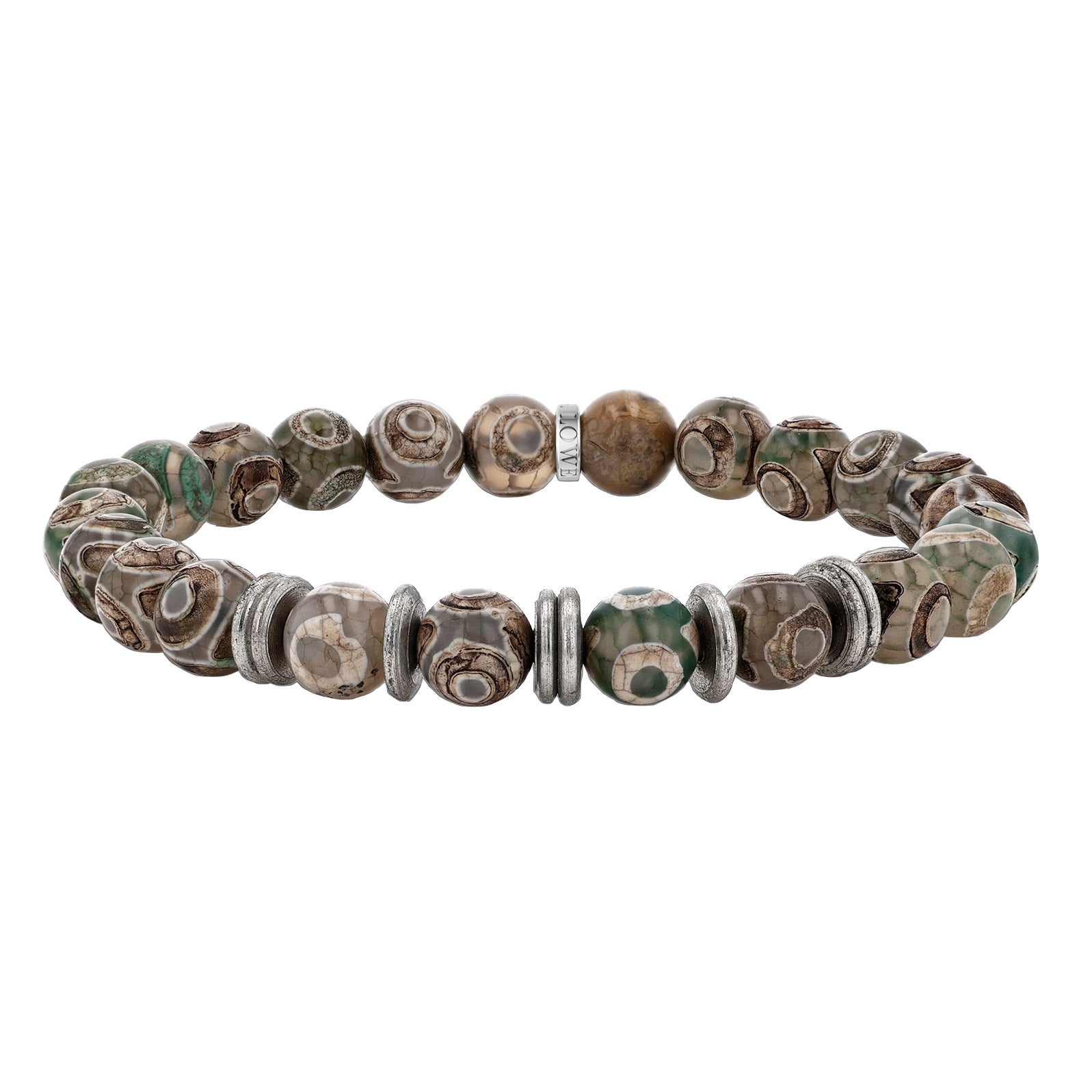 share spiritブレスレット Mr. Lowe by Sheryl Lowe Camo Tibetan Agate Beaded Bracelet with