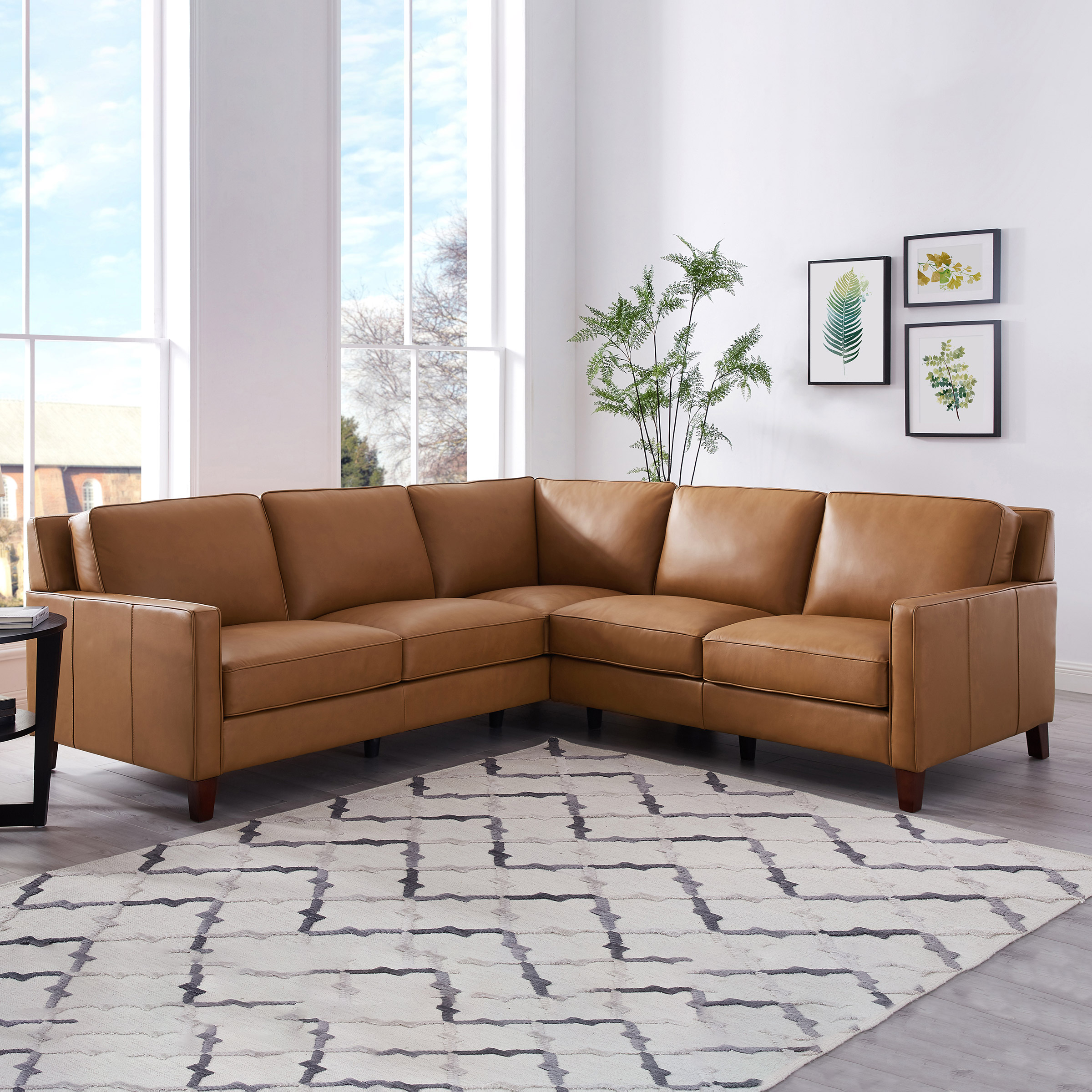 West Park Leather Sectional