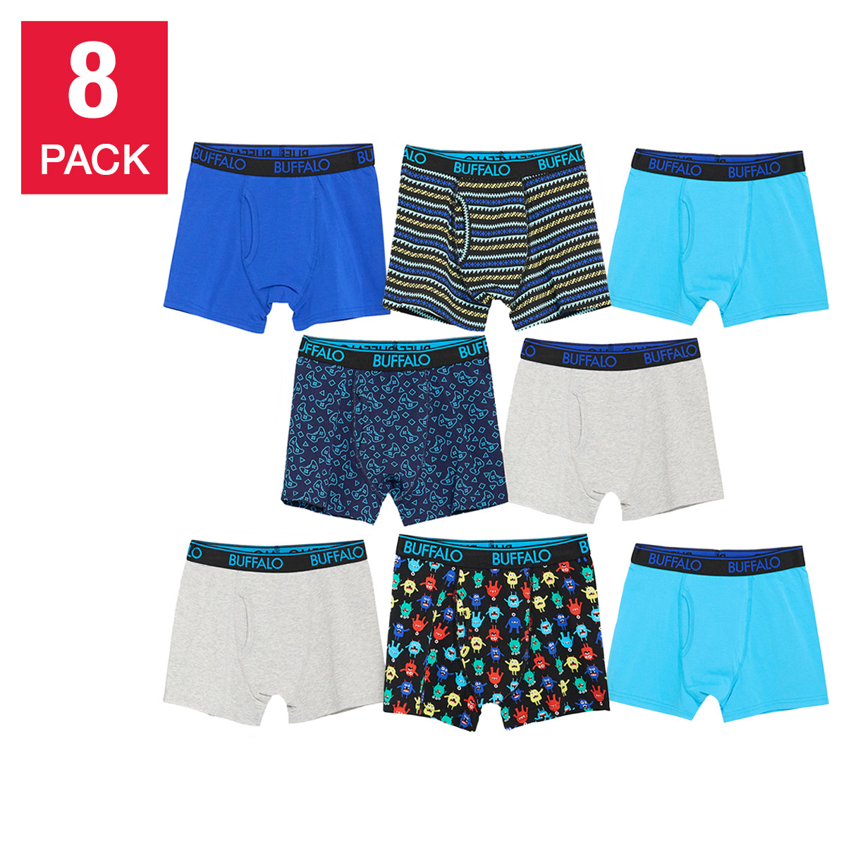 Buffalo Boys Boxer Brief, 8-pack