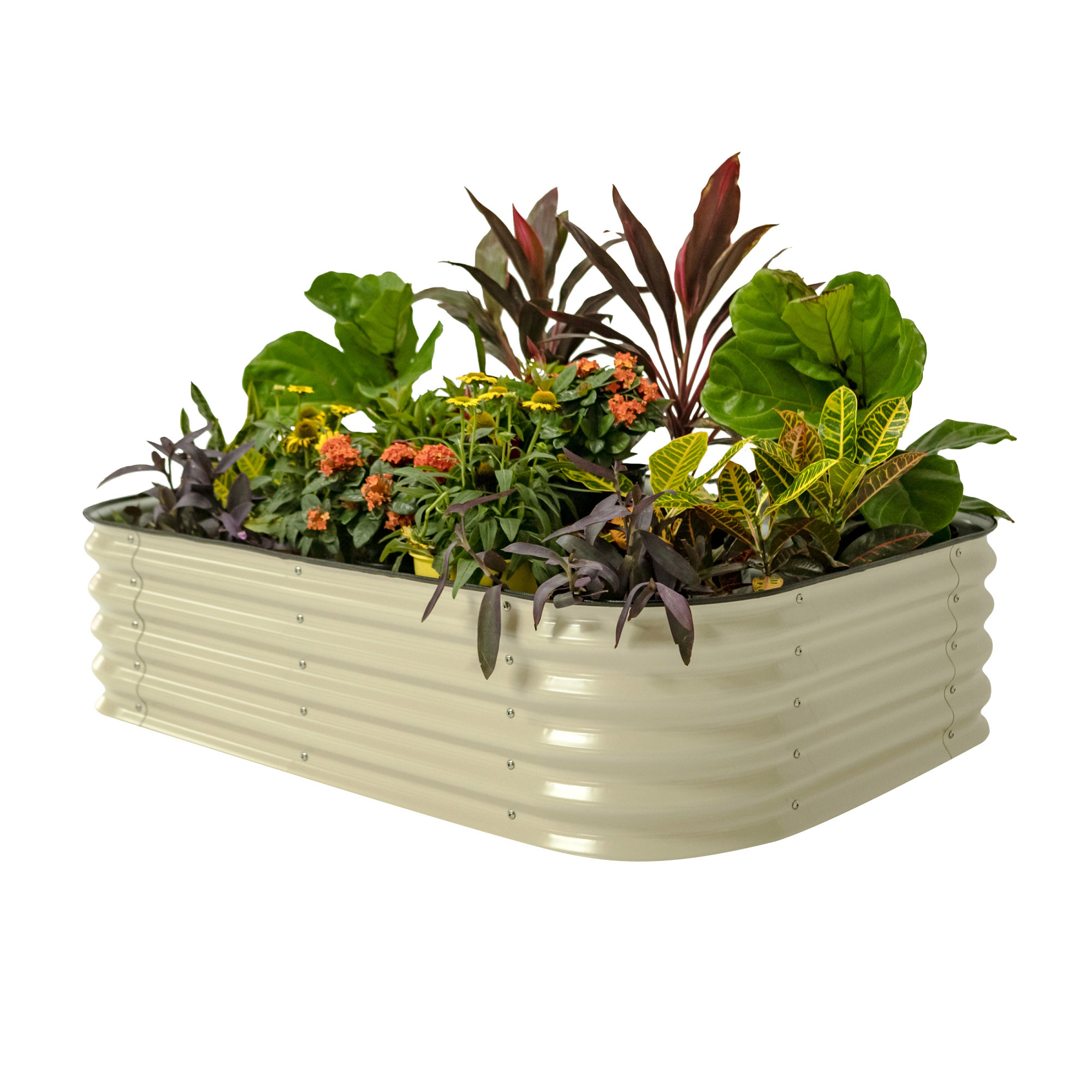 Vego Garden 14” Tall 6 in 1 Modular Metal Raised Garden Bed Kit