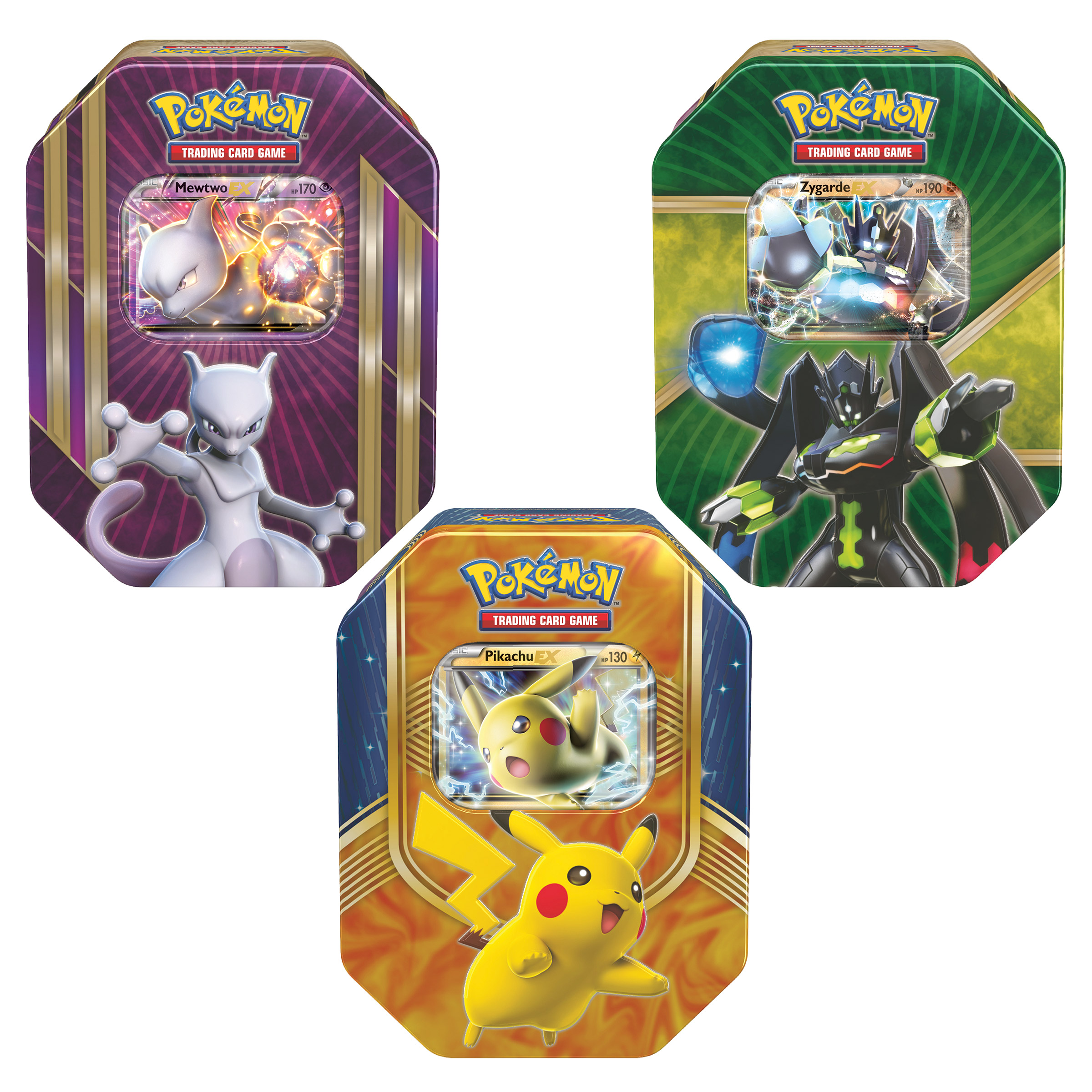 Pokemon Trading Card Tins 3-Pack - Yellow Pack