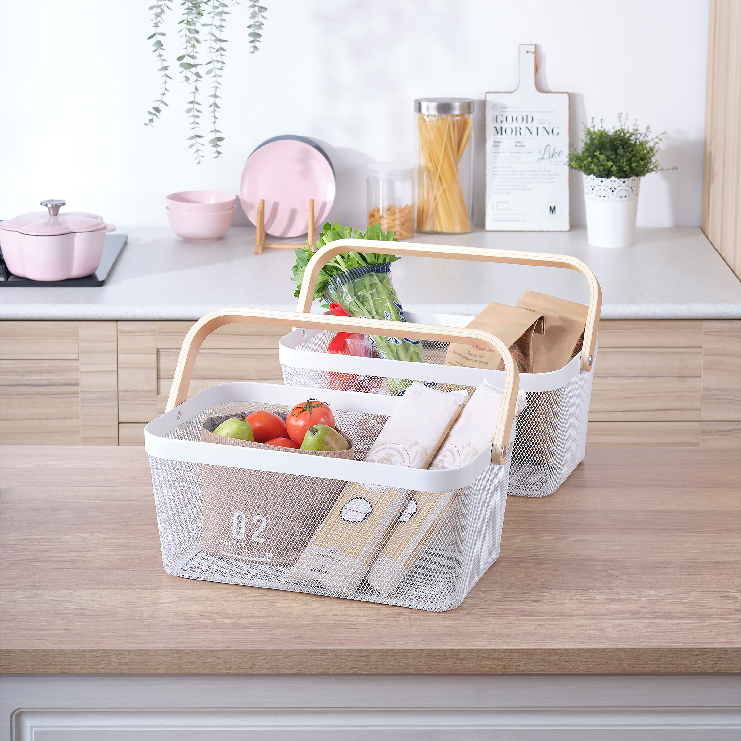Edifice Mesh Basket with Handle, 2-pack | Costco