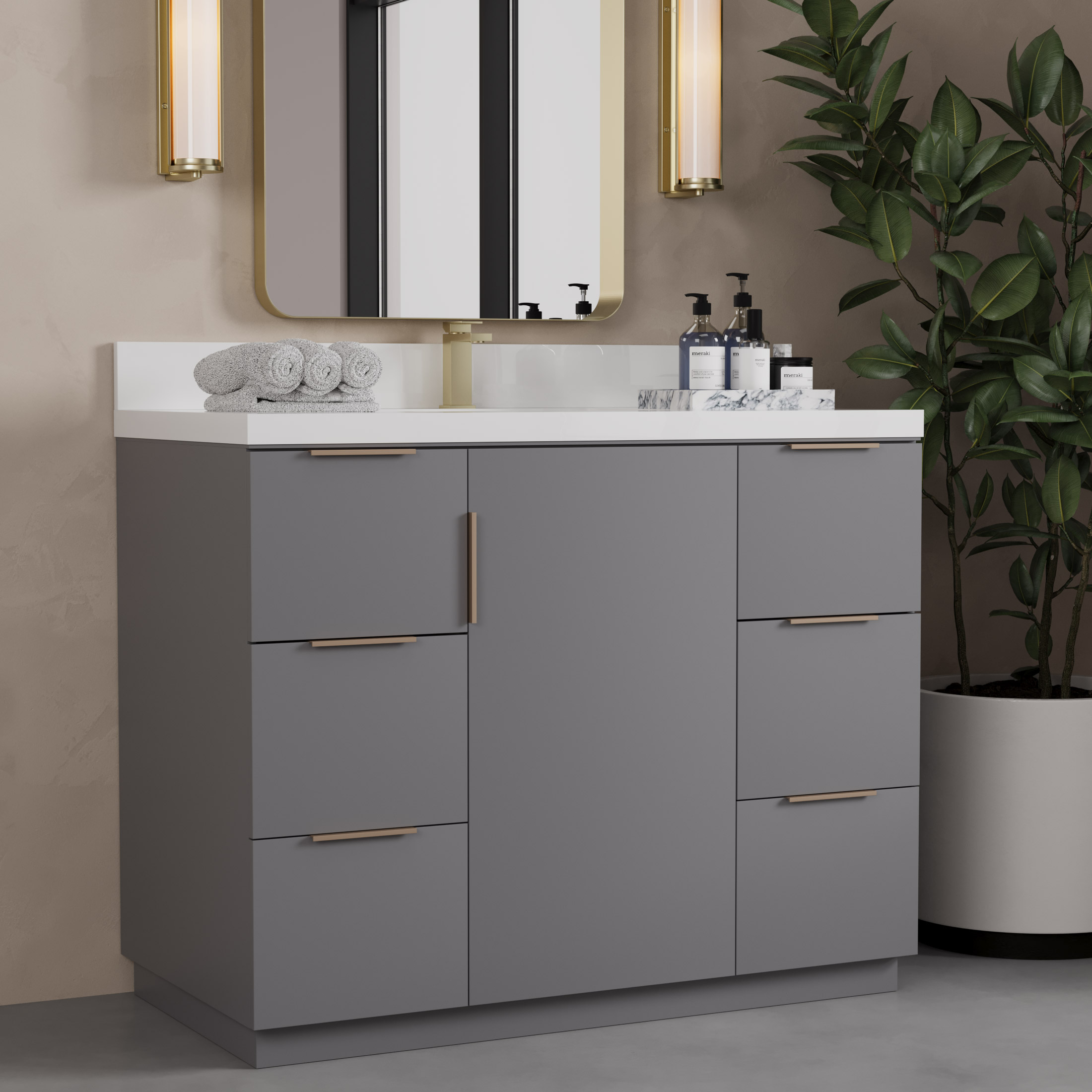 Forestmade Bergen Bathroom Vanity in Grey