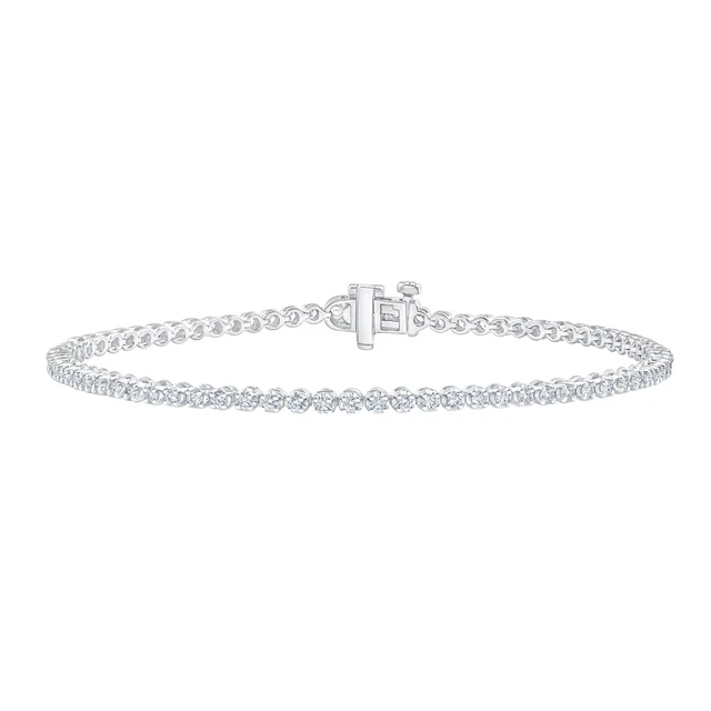 Round Brilliant 1.00 ctw VS2 Clarity, I Color Diamond 14kt Bracelet, White Gold