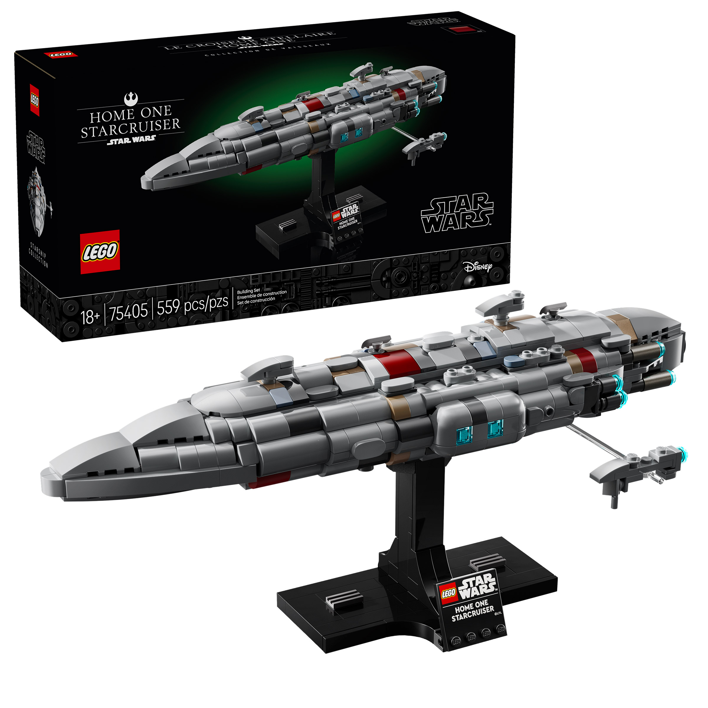 LEGO Star Wars Home One Starcruiser Buildable Spaceship 75405