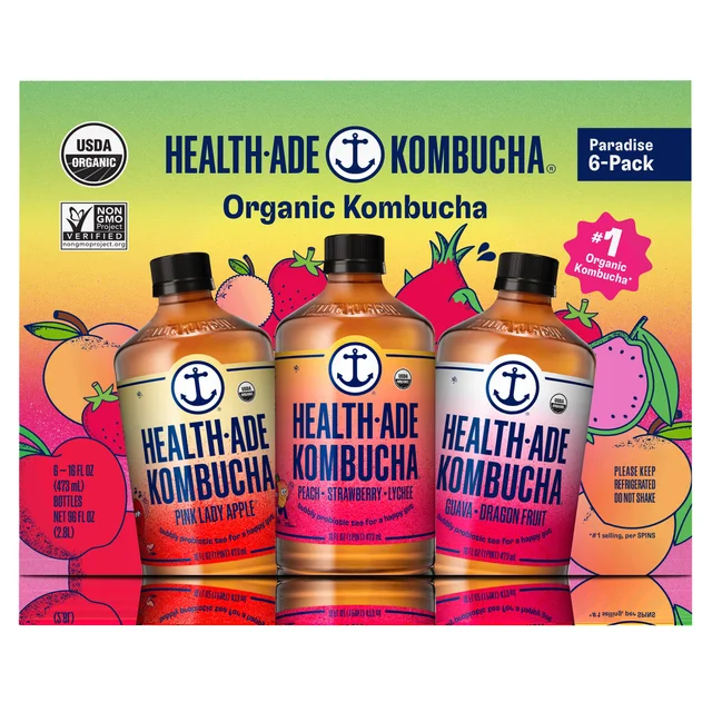 HEALTH ADE ORGANIC KOMBUCHA PARADISE VRTY 6/16 OZ