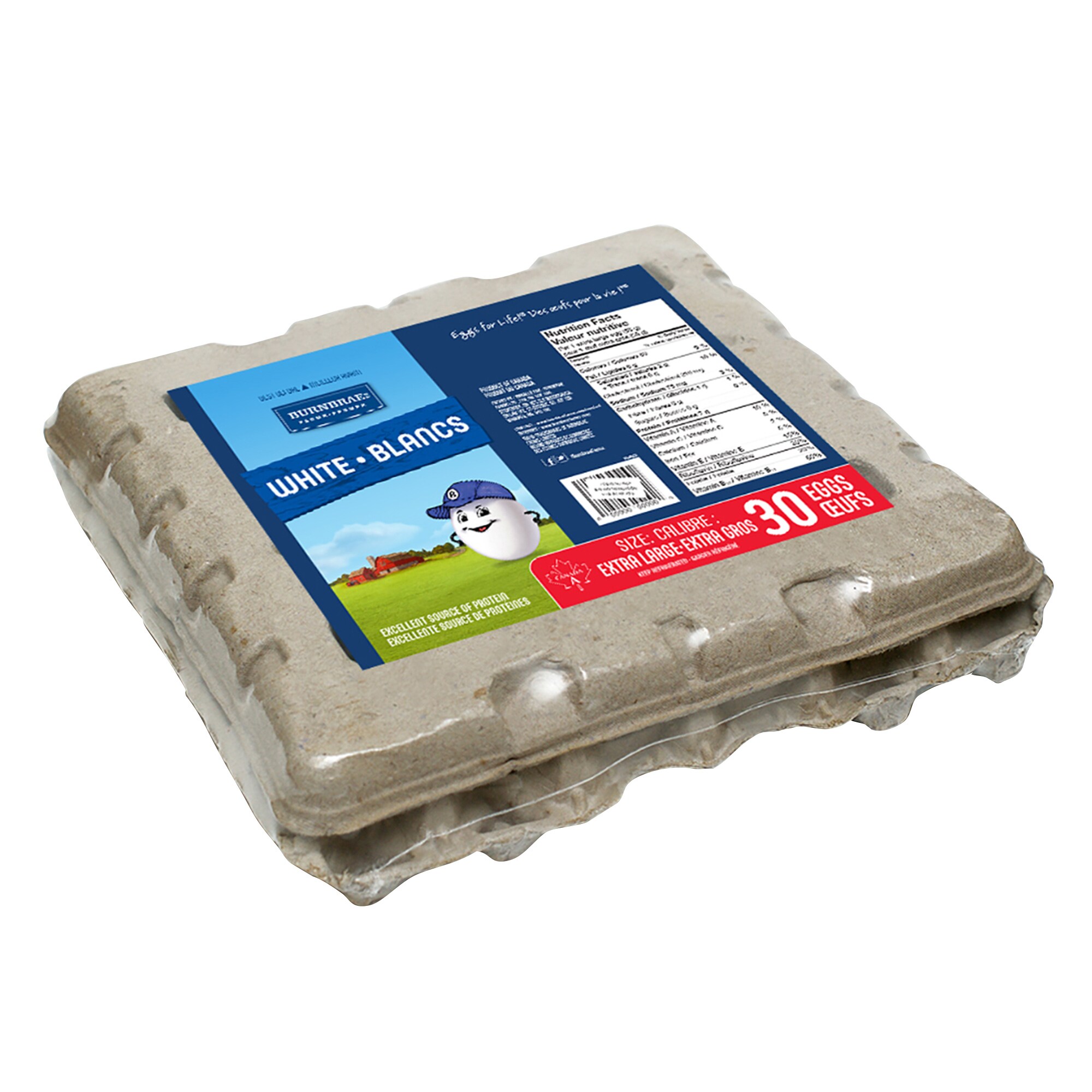 Burnbrae Farms Extra-large Loose White Eggs, 2.5 dozen