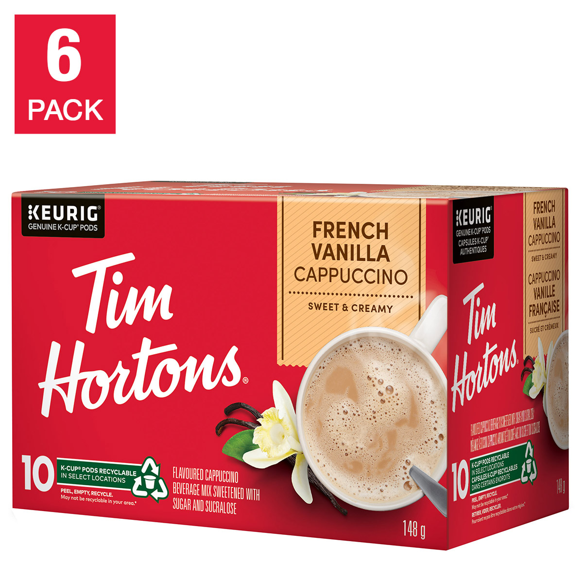 Tim Hortons French Vanilla Cappuccino K-Cup Pods, 60-count