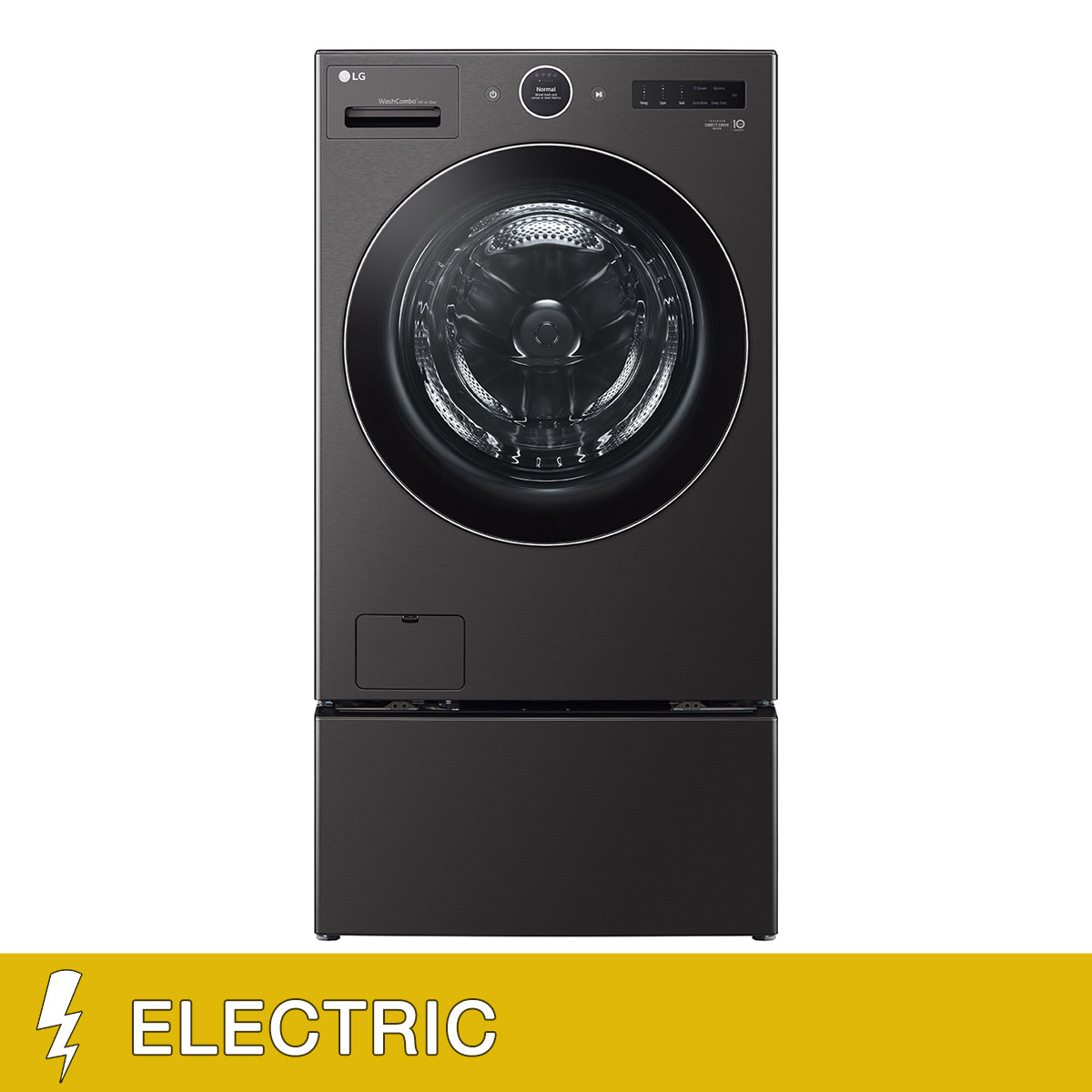 LG 5.0 cu. ft. Mega Capacity Smart Wash Combo All-in-One Washer/Dryer with Inverter HeatPump Technology and Pedestal Washer