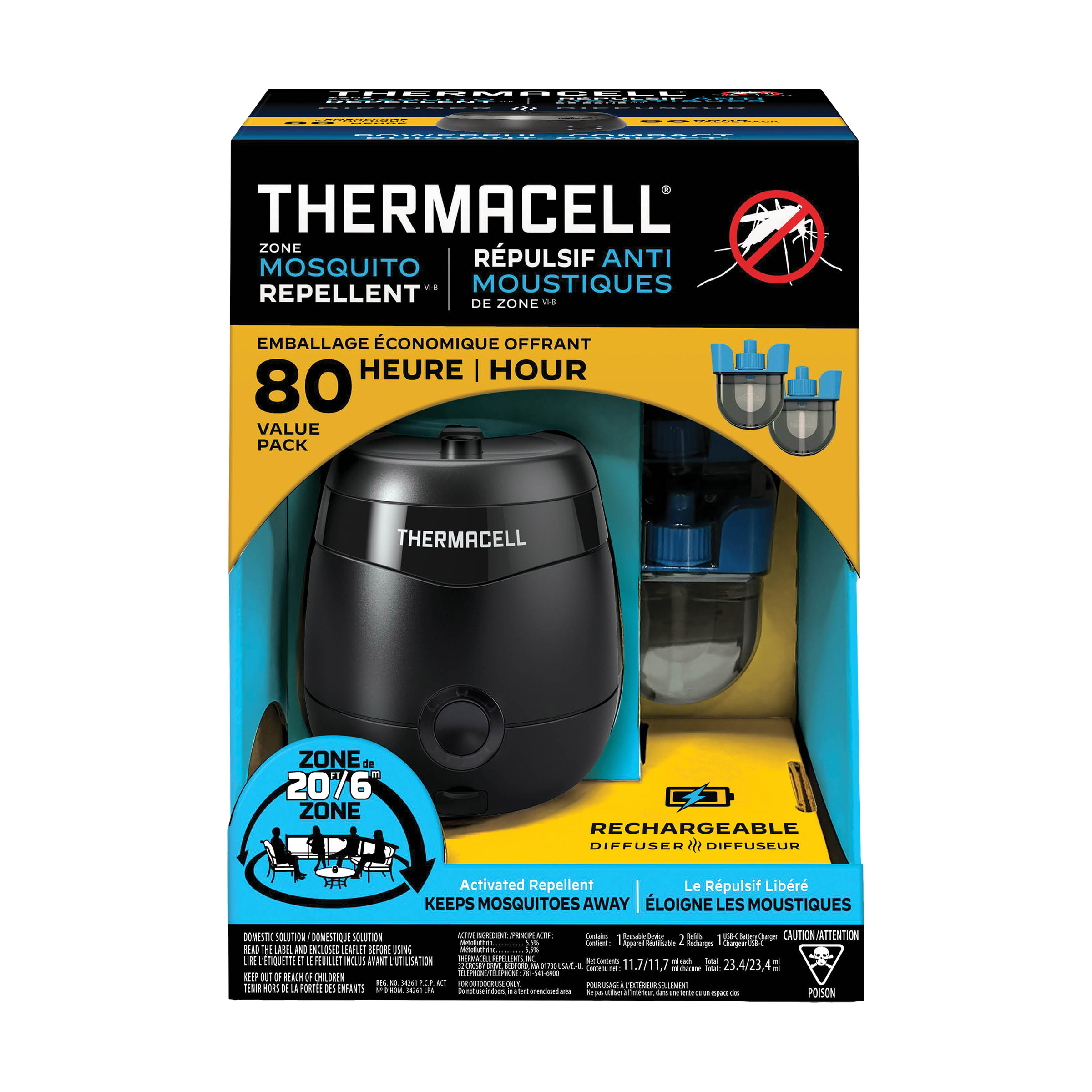 Thermacell Recharegable Repeller with 80 Hours of Mosquito Protection