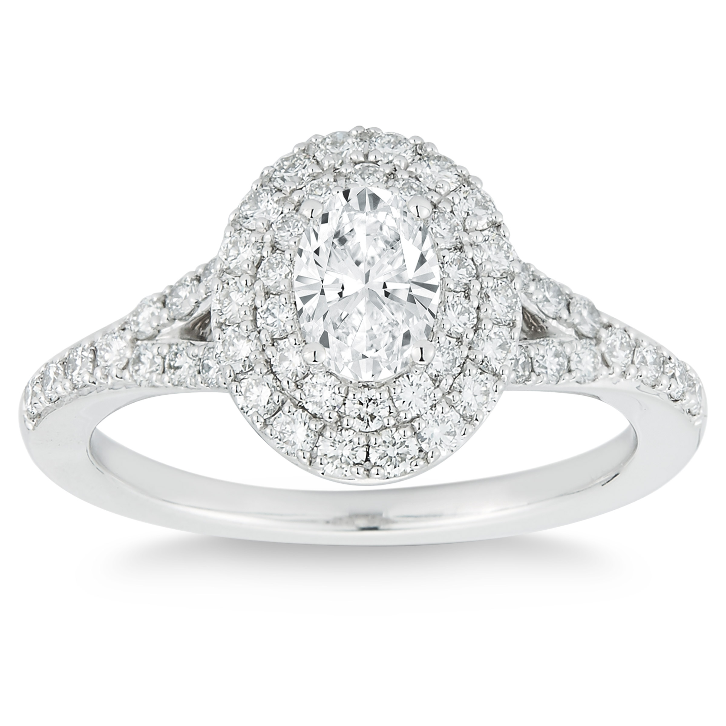 Oval Cut Diamond Halo Ring (1.13 ctw)