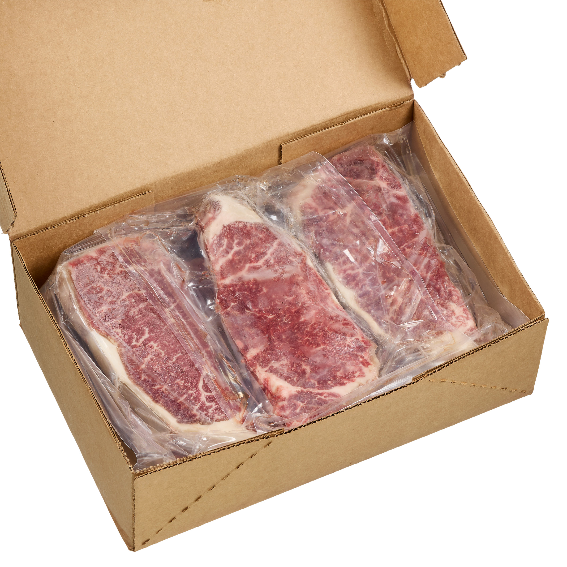 D'Artagnan Dry Aged, High Choice, NY Strip Steaks, 5 Total Count, 4.25 ...