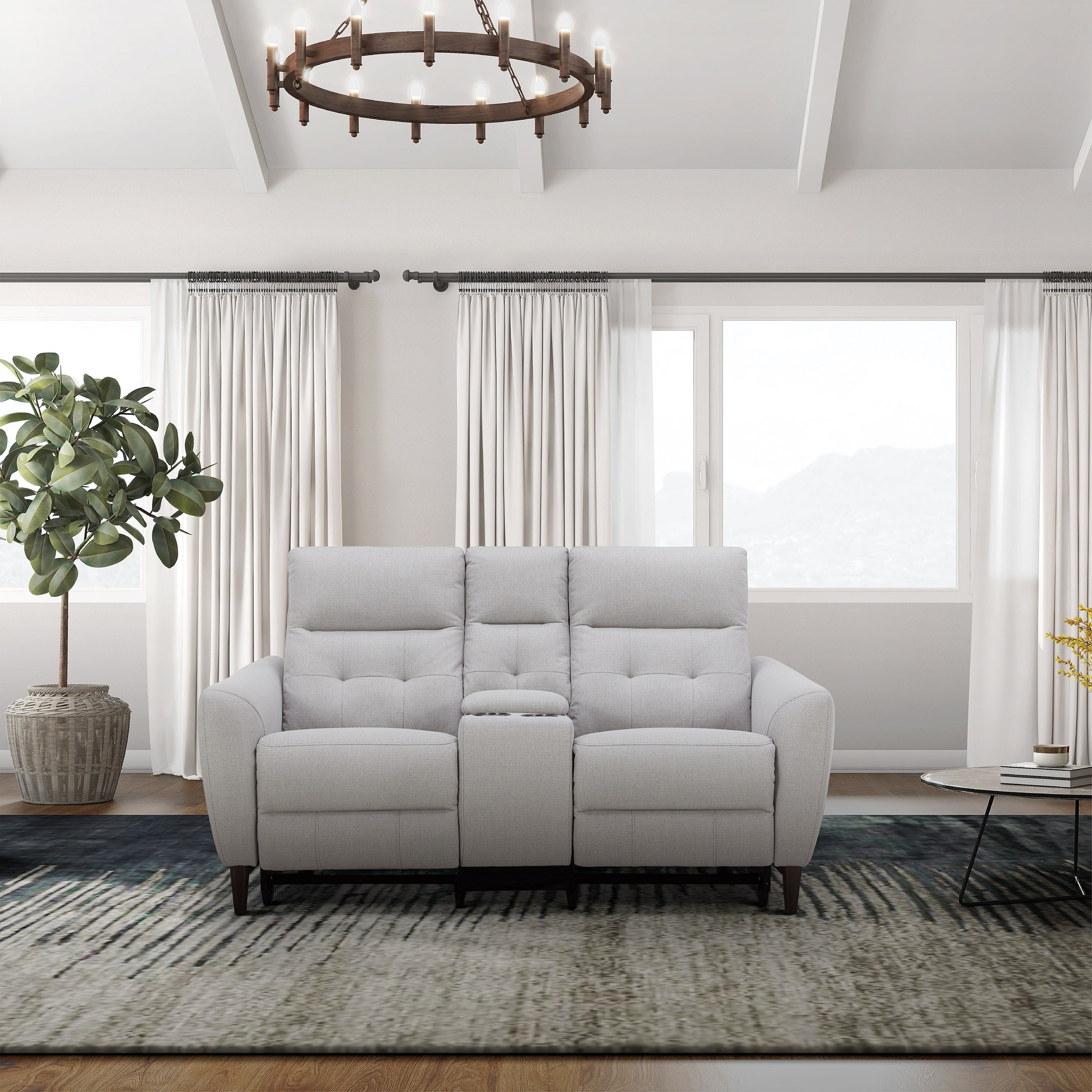 Alpendale Fabric Power Loveseat with Power Headrests | Costco