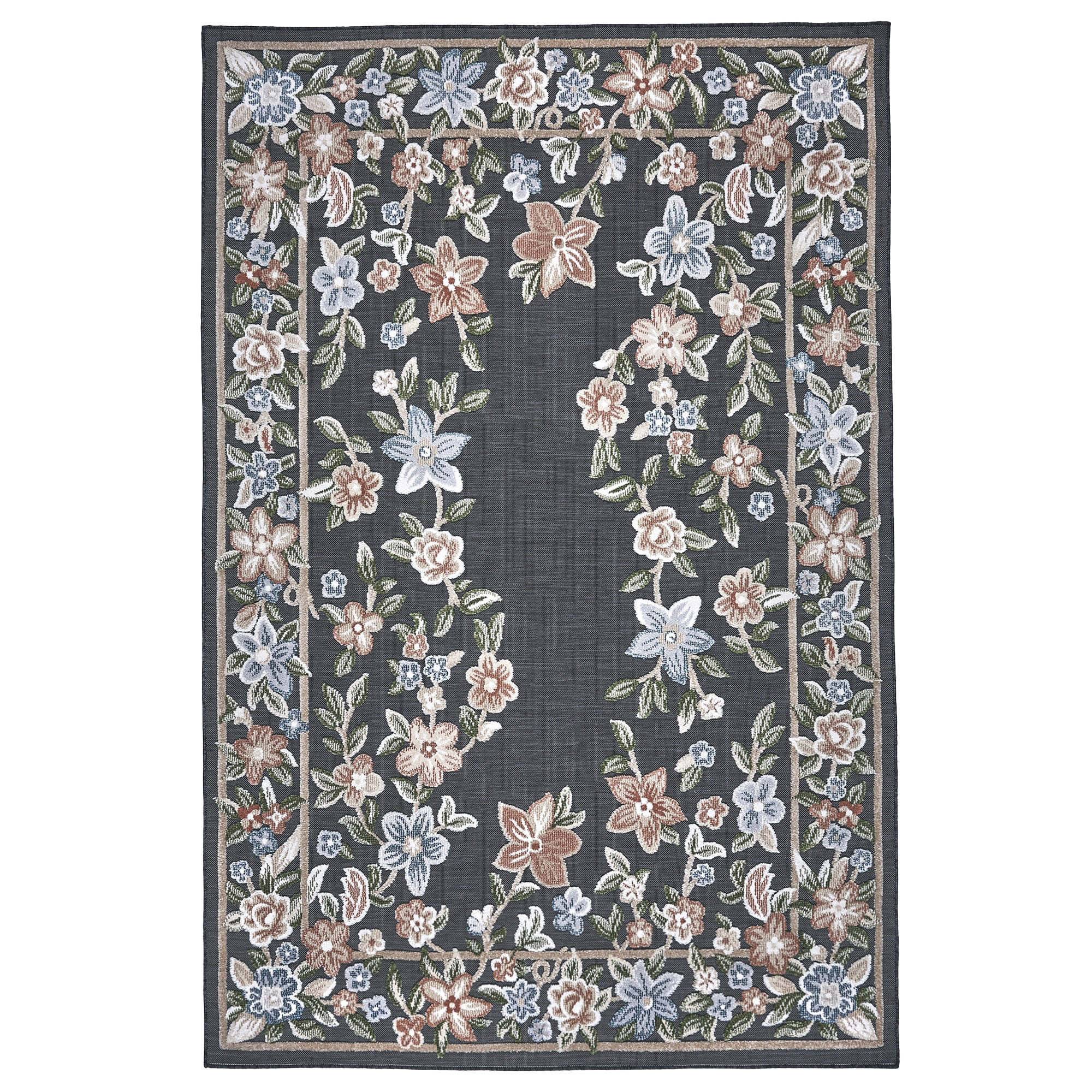 Laguna Indoor/Outdoor Area Rug, Beta Black, 8'8